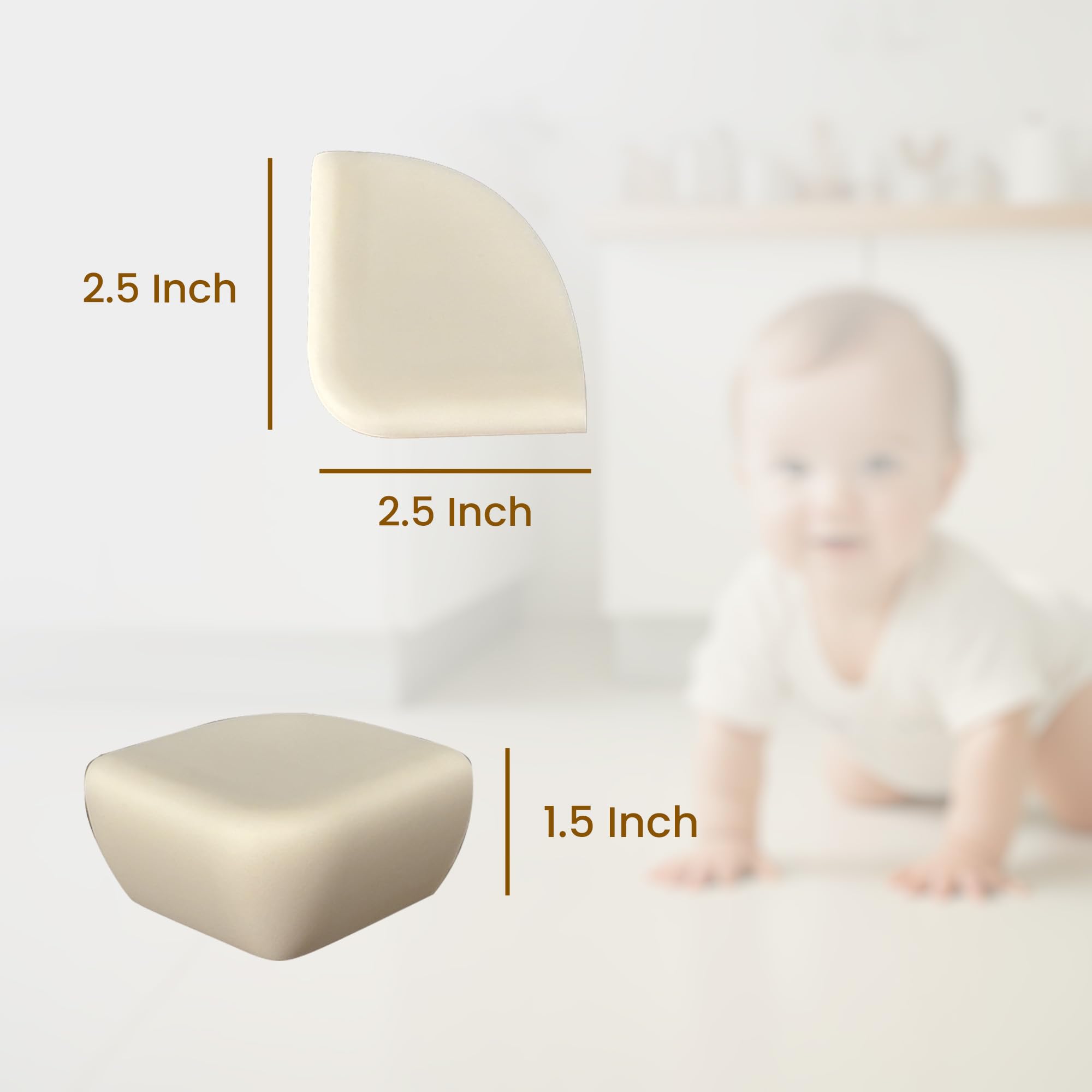 8 Pack Baby Proof Corner Guards – Extra Thick Food Grade Silicone Furniture Protectors – Child Proofing Corner Bumpers for Tables, Cabinets, and Sharp Edges – Ideal for Home and Nursery Safety