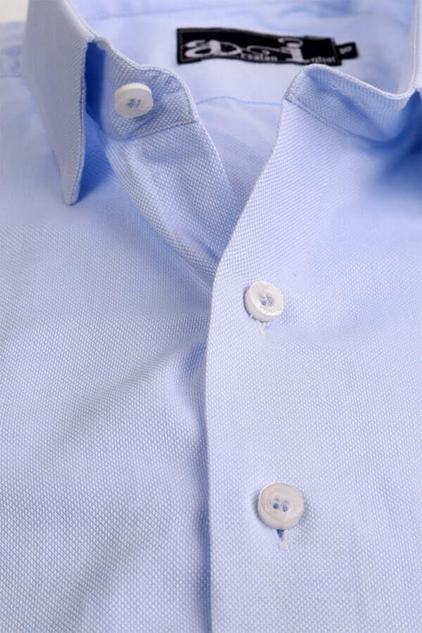 Premium Light Blue Formal Dress Shirt for Men - Slim Fit Business & Office Wear - Perfect for Weddings, Interviews & Professional Events