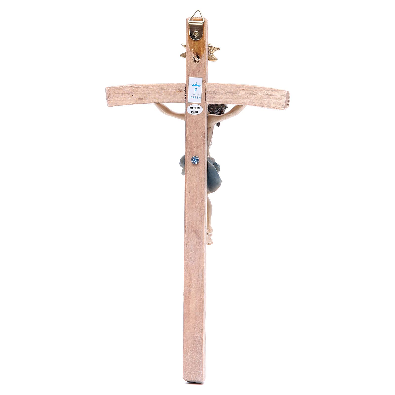 Holyart 25cm Resin Crucifix with Wooden Cross - Perfect for Home Altar, Church Decor & Religious Gifts
