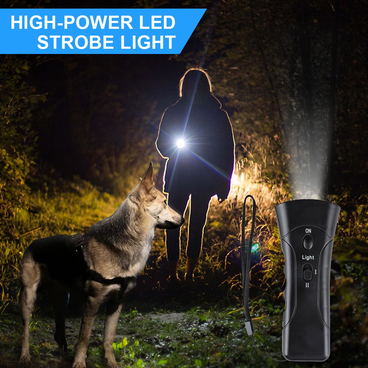 QZC Ultrasonic Dog Repellent - Effective Training Device to Stop Dog Attacks & Aggression | Safe for Pets, Home Security & Outdoor Use