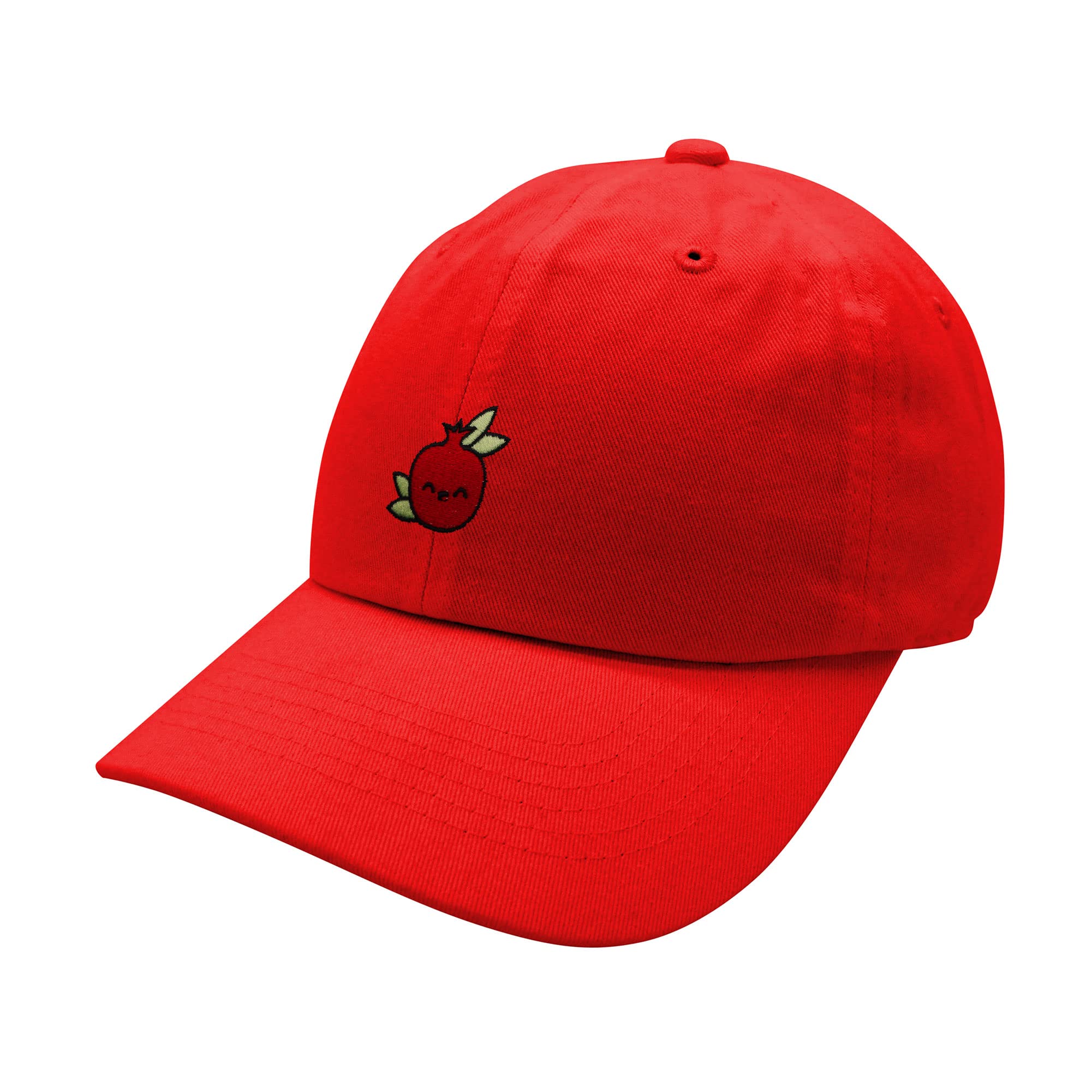 JPAK Pomegranate Embroidered Cotton Baseball Cap - Vegan Fruit Dad Hat for Men & Women | Perfect for Casual Wear, Outdoor Activities & Sports
