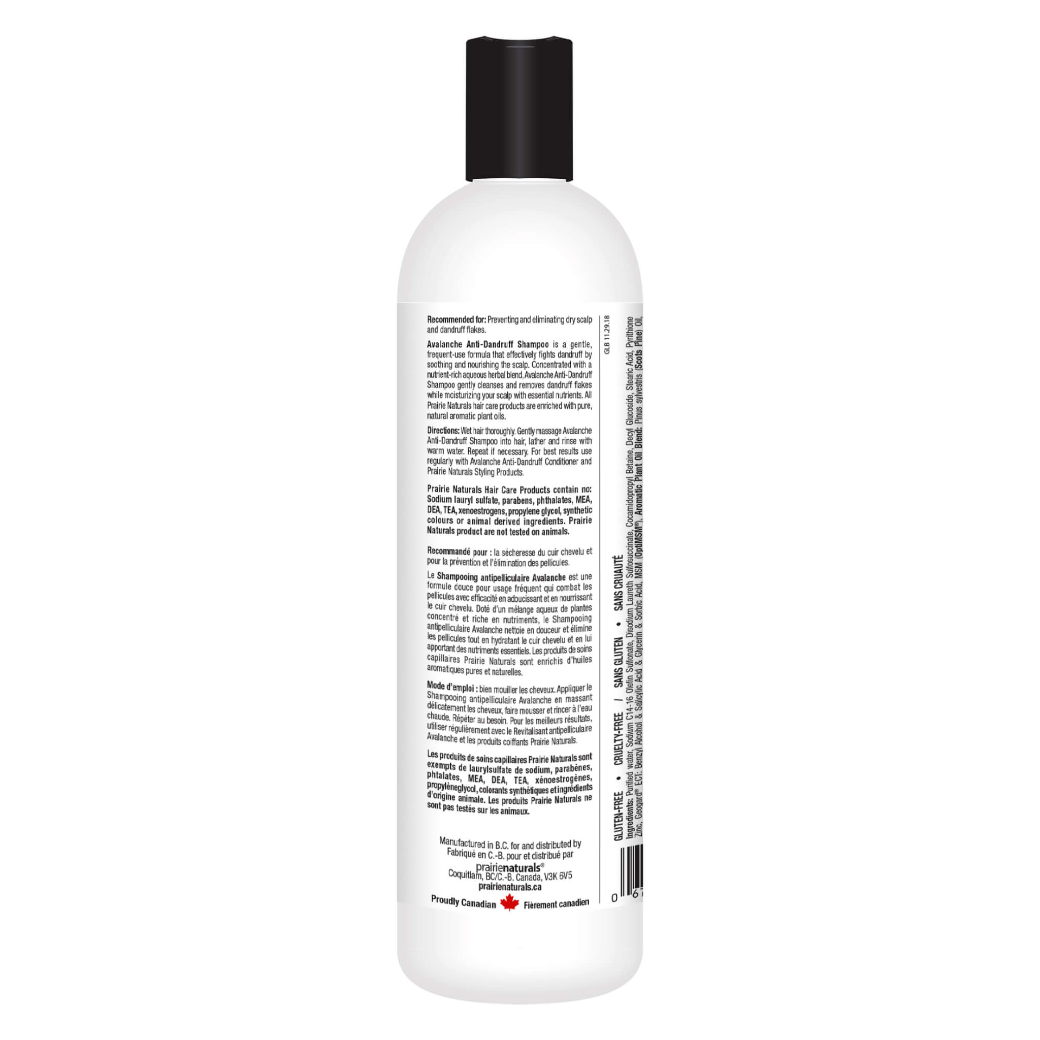 Avalanche Anti-Dandruff Shampoo for Men & Women - Clinically Proven to Treat Flaky Scalp & Itch Relief - Sulfate-Free & pH Balanced for Daily Use at Home or Salon