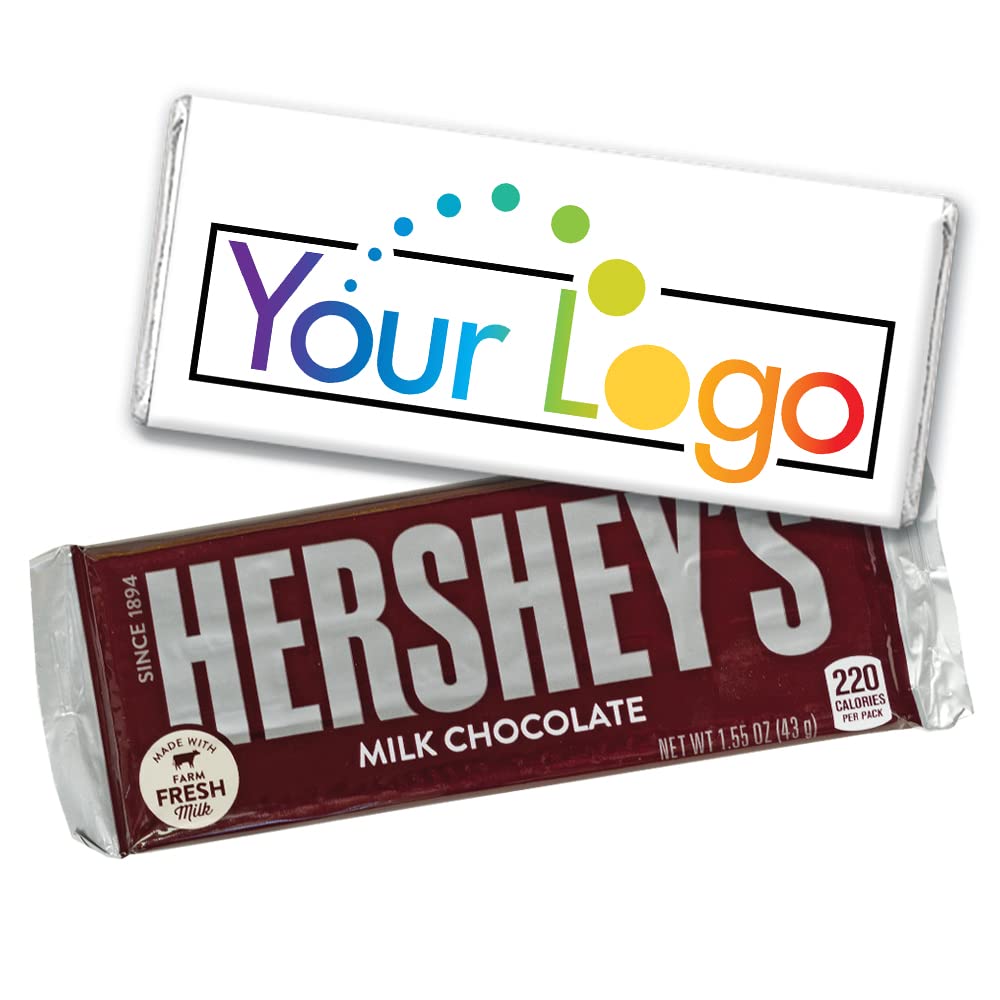 50 Pcs Custom Chocolate Bars with Logo - Bulk Personalized Candy Promotional Products for Weddings, Corporate Events & Branding Gifts