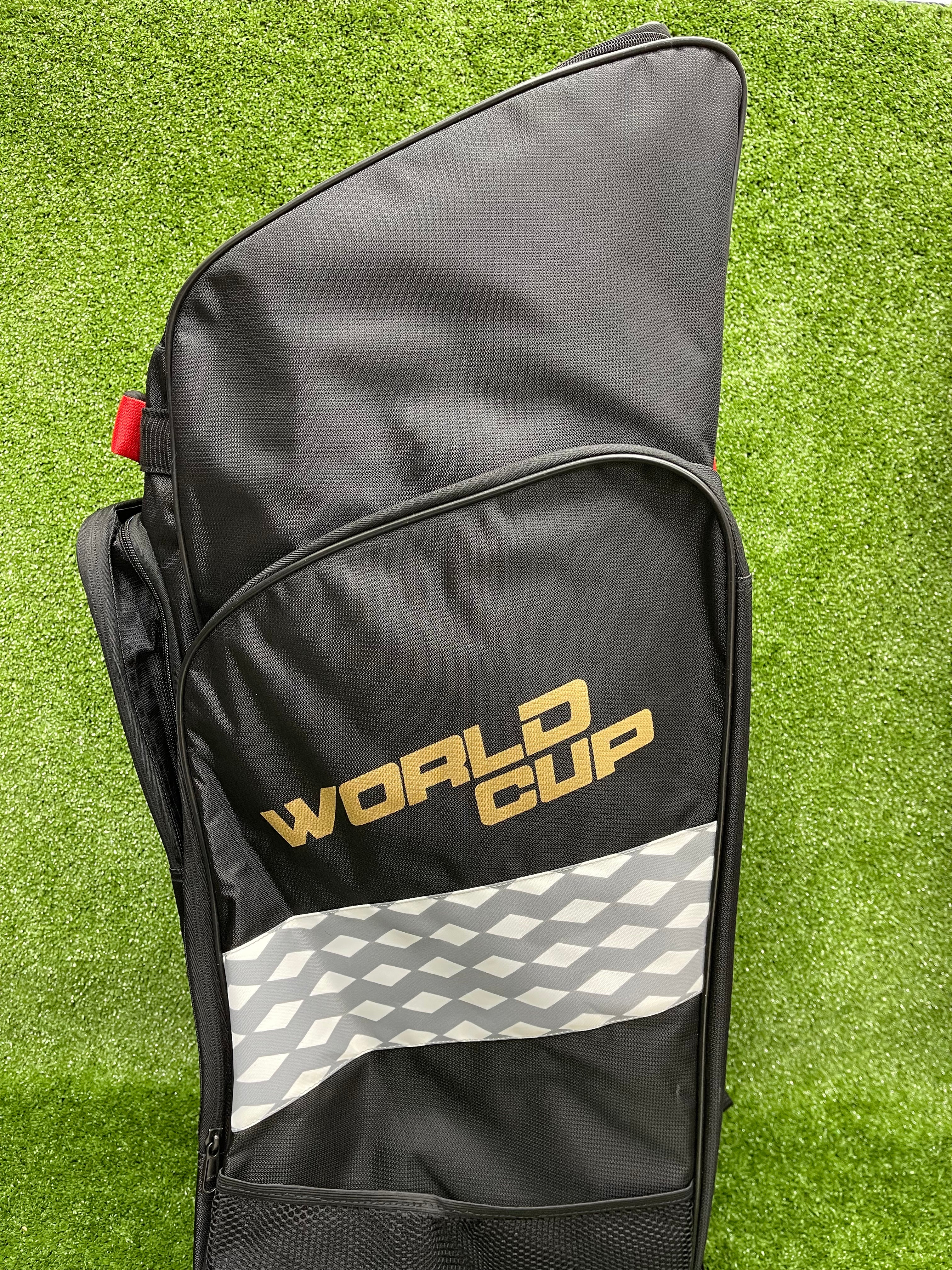 SS World Cup Duffle Cricket Kit Bag - Black & Red Sports Equipment for Cricket Players | Perfect for Training, Matches & Travel