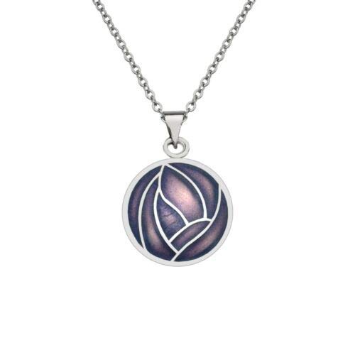 Sea Gems Mackintosh Rose Pendant Necklace - Silver Plated Elegant Jewelry with Branded Gift Box | Perfect for Anniversaries, Valentine's Day & Special Occasions