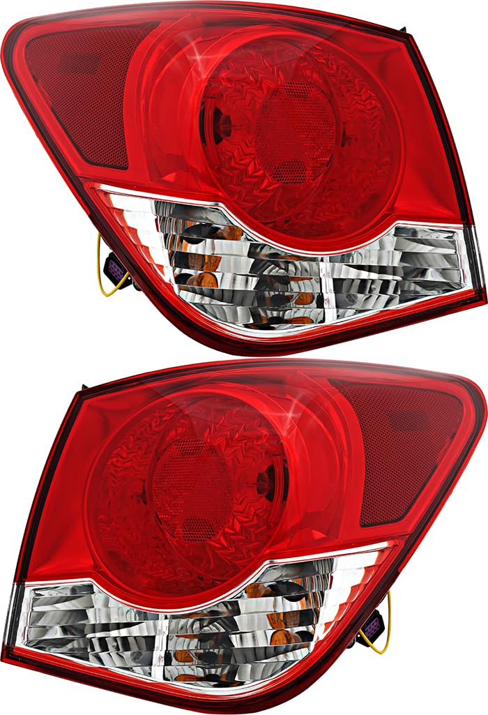 Chevrolet Cruze Tail Lights Replacement Set - Compatible with 2011-2016 Models (Driver & Passenger Side) | Durable LED Brake Lights for Enhanced Safety & Style | Perfect for Night Driving, Car Upgrades & Auto Body Repairs