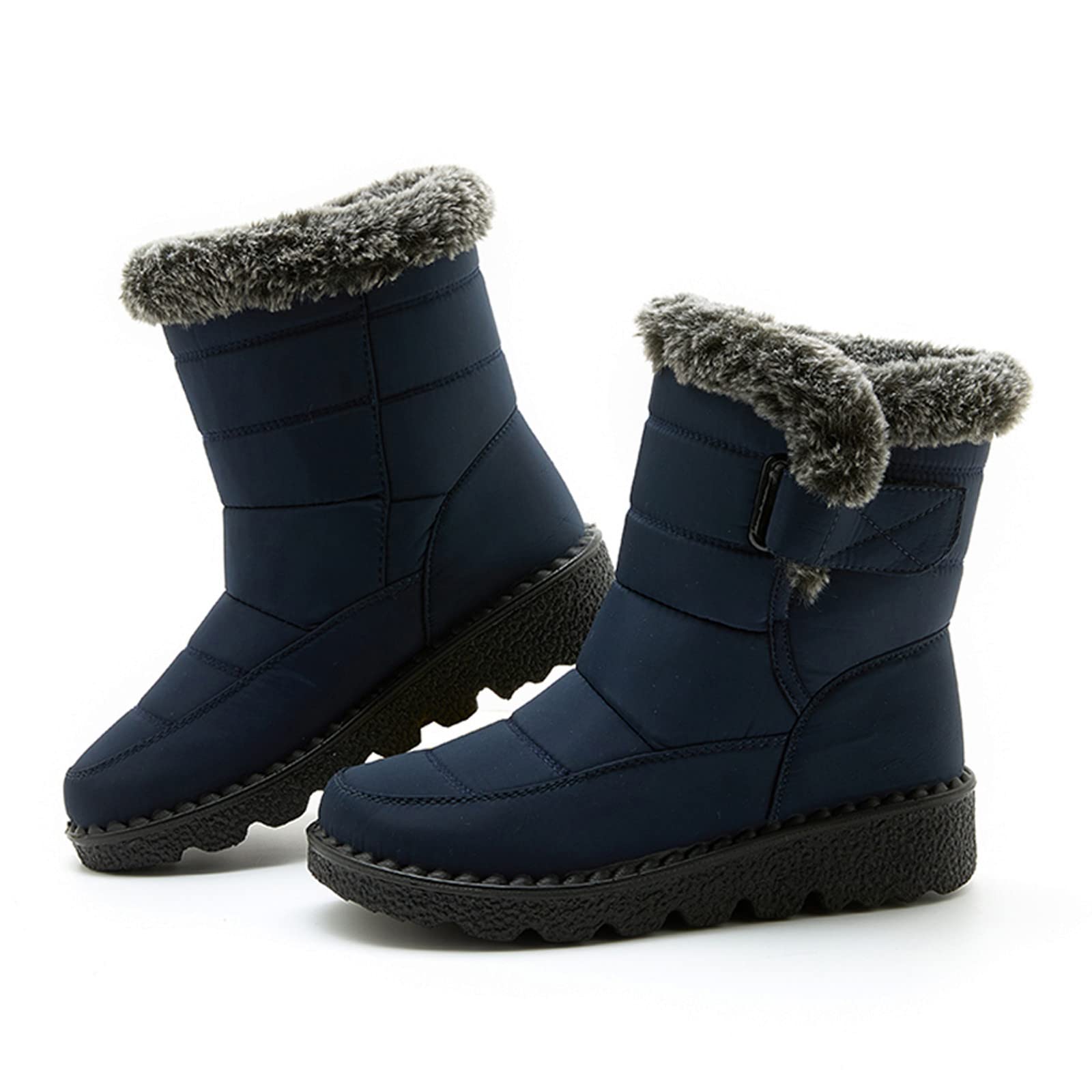 ZHOXINGB Women's Ankle Boots - Cute Black Booties with Zip Up, House Slippers, Trail Sneakers & Beach Boots for Wide Calf & Knee High - Perfect for Indoor Comfort, Outdoor Walking & Casual Fashion