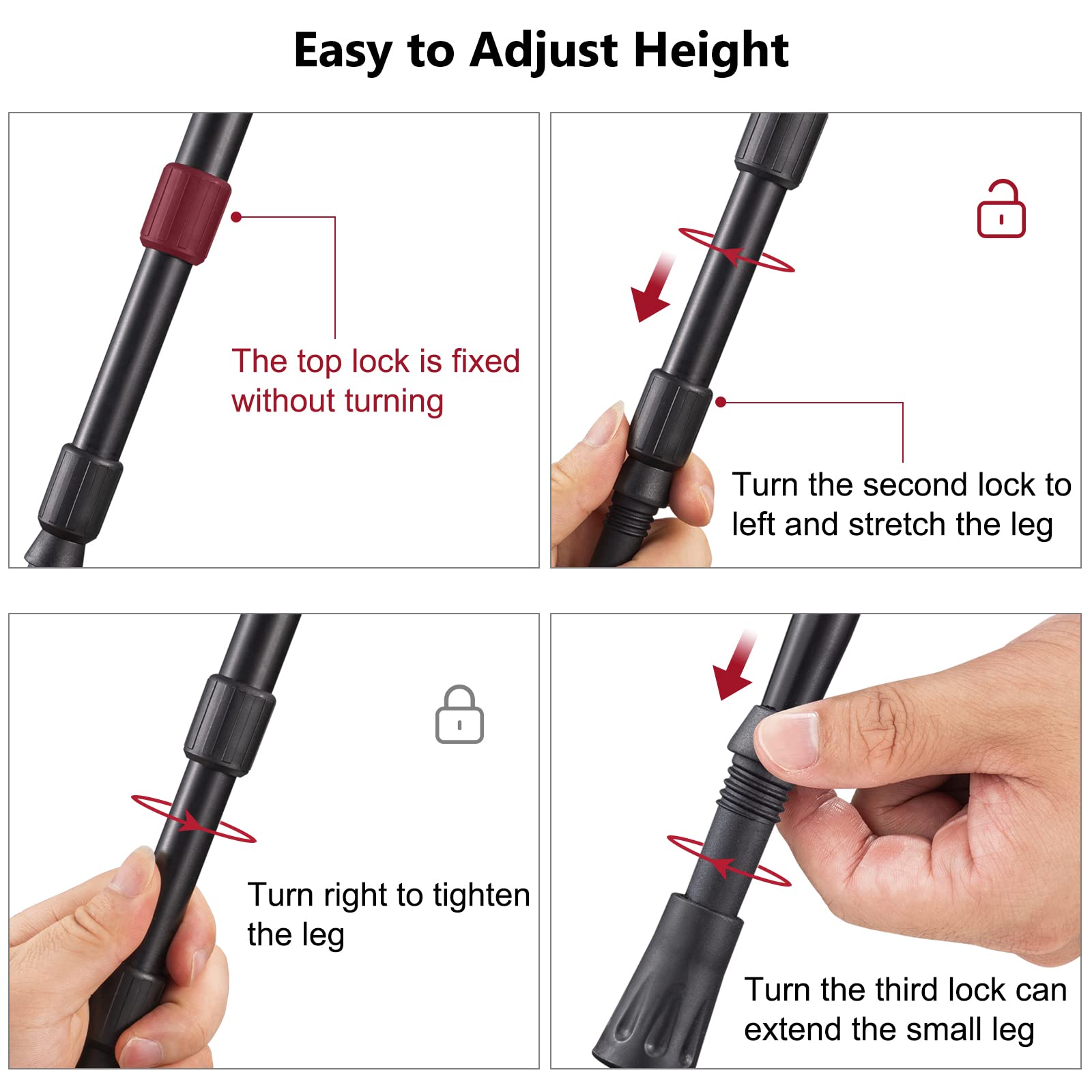 **Adjustable Hunting Bipod with 360° Swivel & V-Yoke Rest – Lightweight Aluminum Tripod for Shooting – Twist Lock, Foam Grip & Spike Feet – Ideal for Rifle Hunting, Target Practice & Outdoor Adventures**