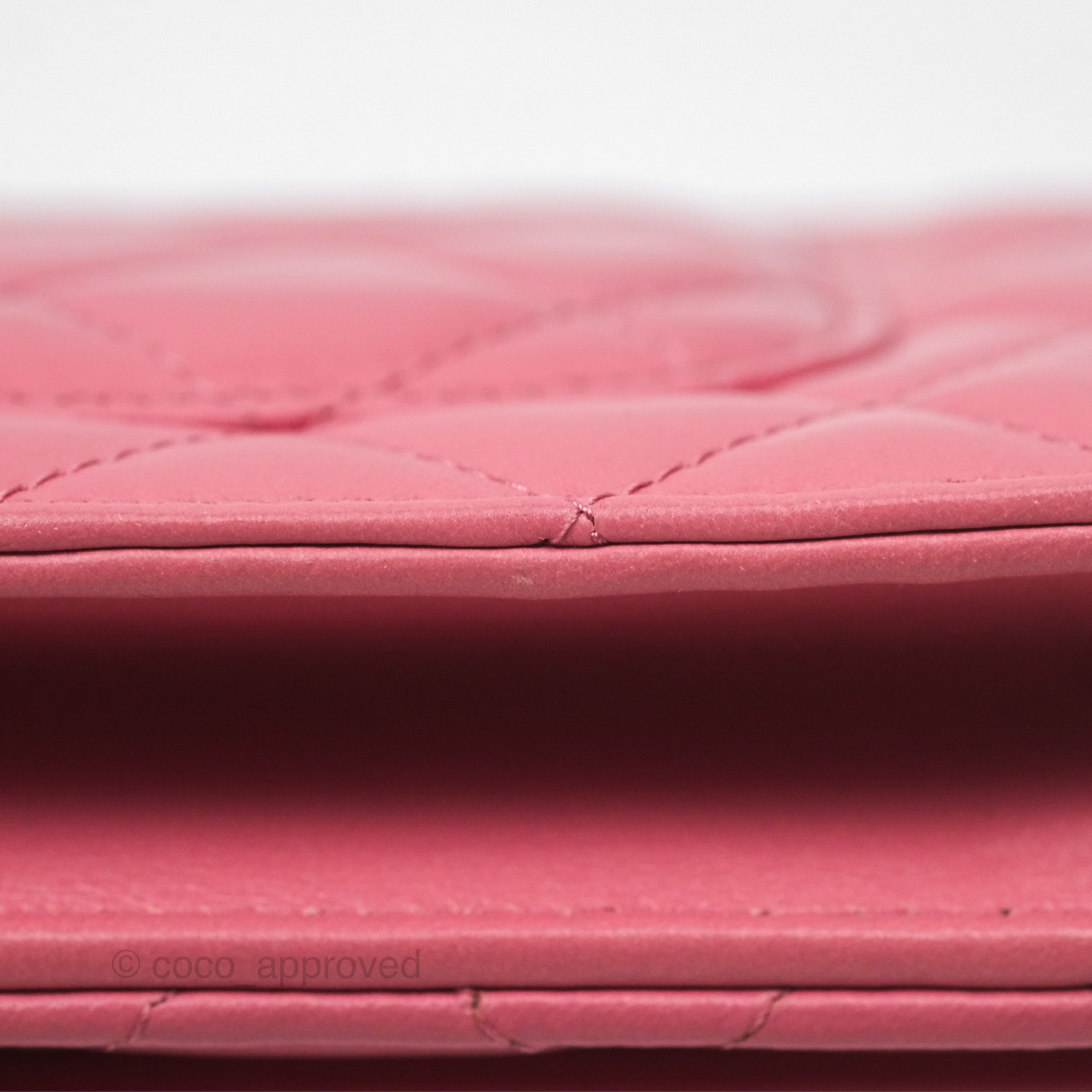 Chanel Quilted Lambskin Pink Adjustable Chain Wallet on Chain WOC - Perfect for Evening Events, Parties, and Daily Luxury Use