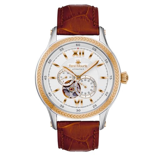 Silver Dial - Rose Gold Case - Light Brown Strap - Rose Gold Applique