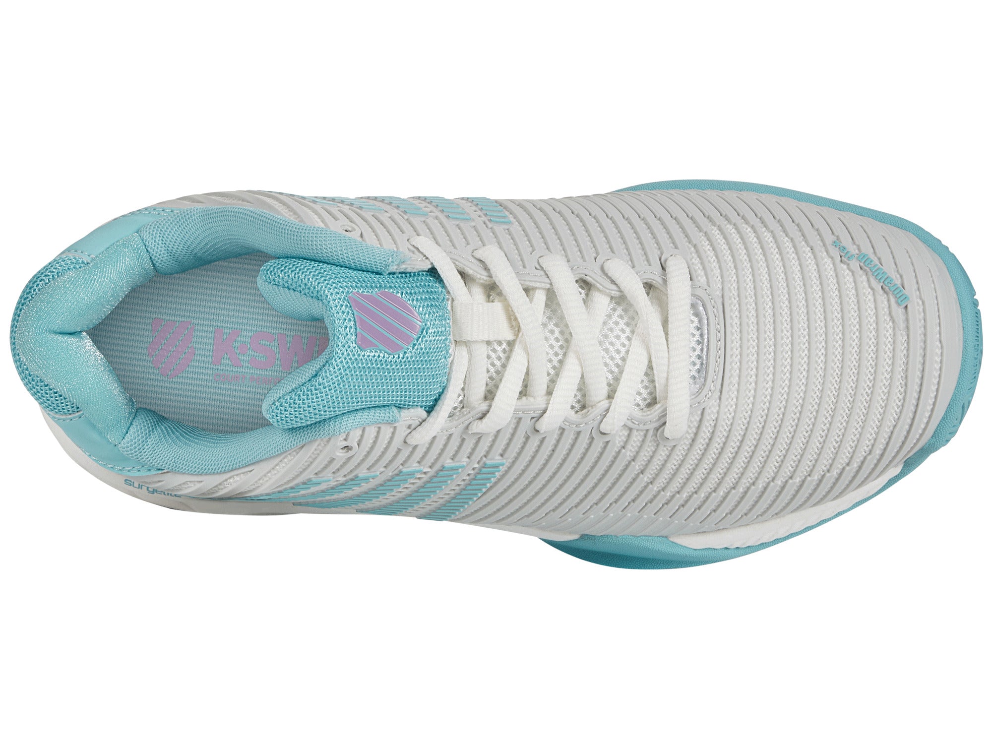Hypercourt Express 2 Women's Running Shoes - Brilliant White/Angel Blue/Sheer Lilac | Lightweight & Breathable for Tennis, Gym & Daily Wear