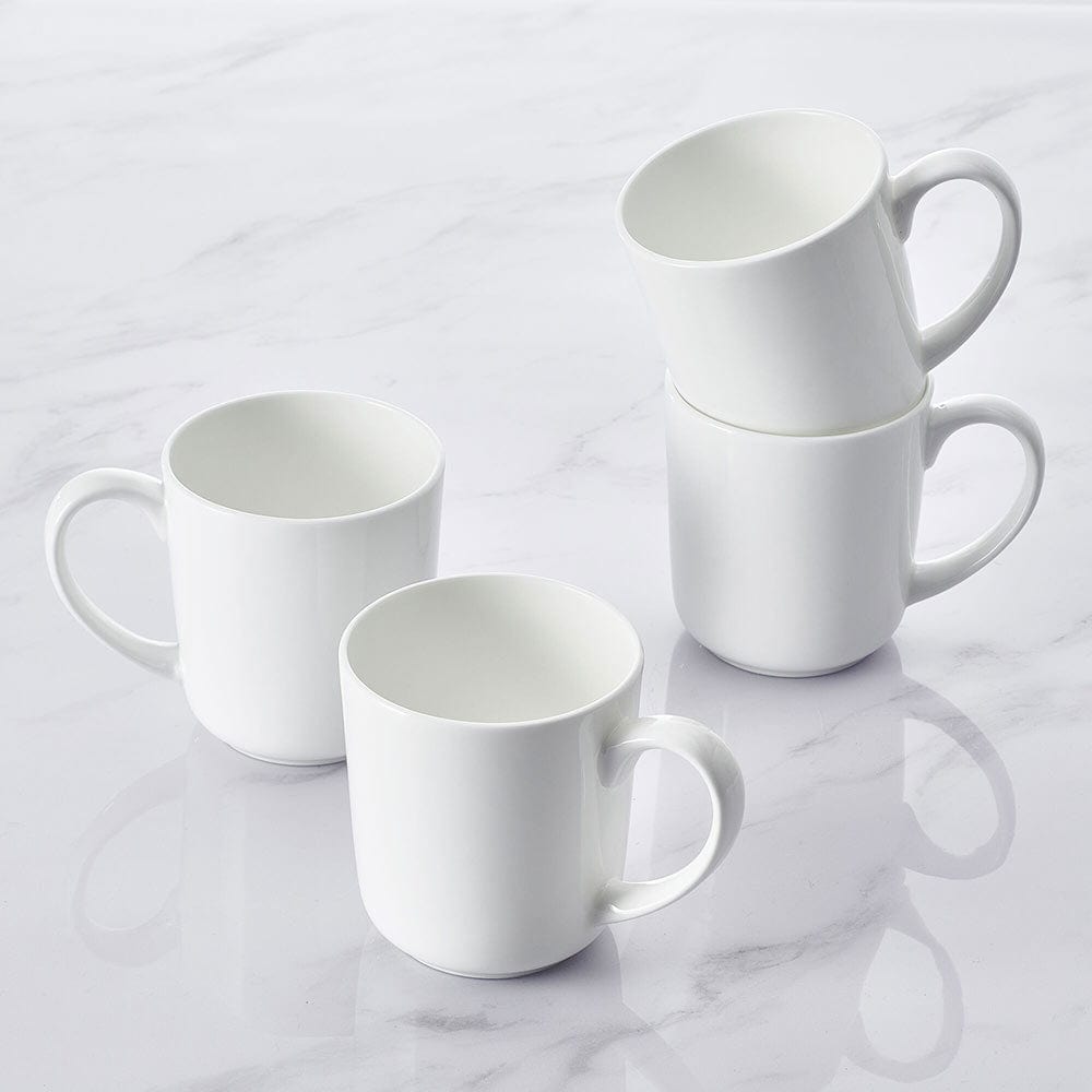 Samantha Set of 4 Ceramic Coffee Mugs - Elegant Tea Cups for Home, Office, or Gift - Perfect for Morning Coffee, Afternoon Tea, and Hot Chocolate