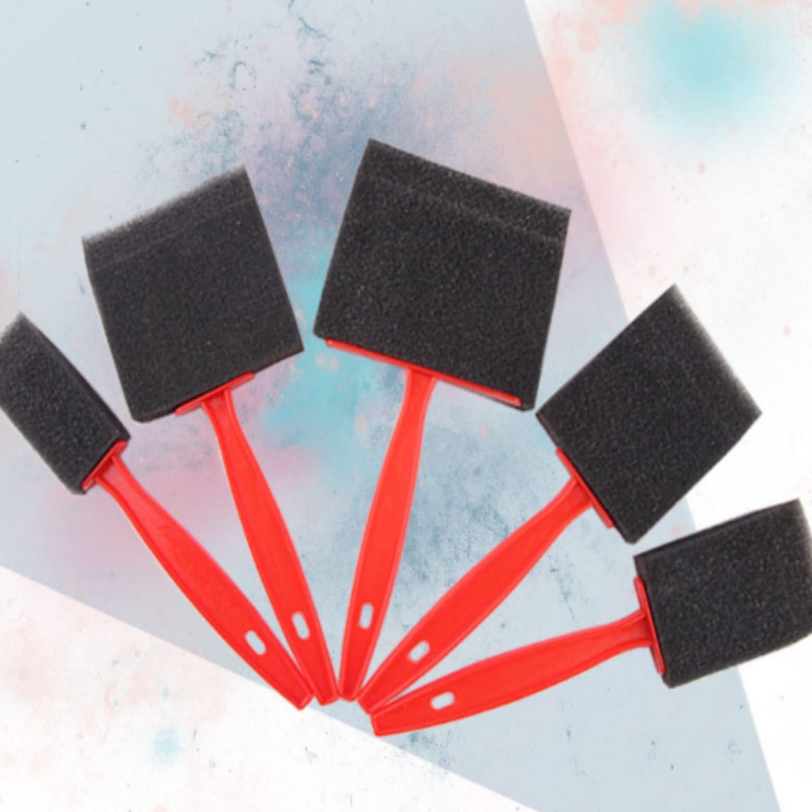 15-Pack Red Foam Paint Brushes for Staining, Painting & Crafts – Sponge Brushes for DIY, Home Decor & Art Projects – Durable Foam Sponge Paint Applicators for Smooth Finish