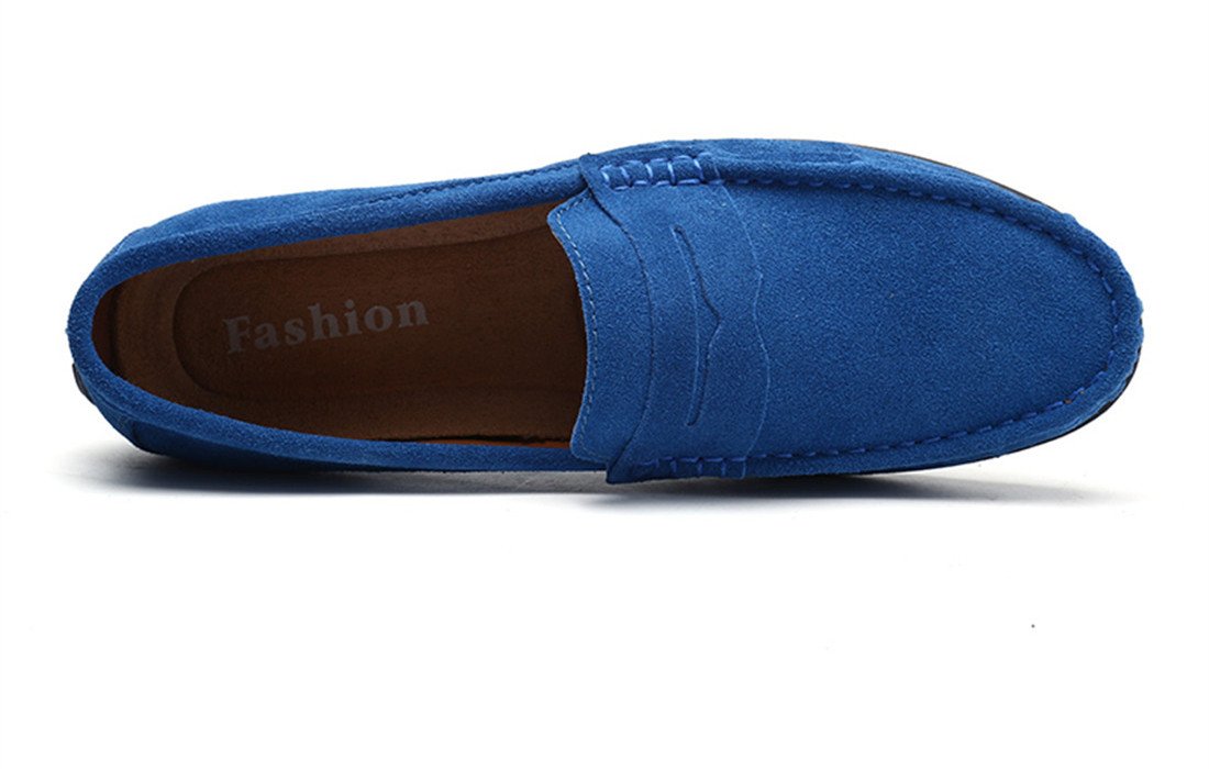 Stylish Men's Suede Leather Penny Loafers - Comfortable Slip-On Driving Moccasins & Boat Shoes for Casual Wear, Office & Outdoor Activities