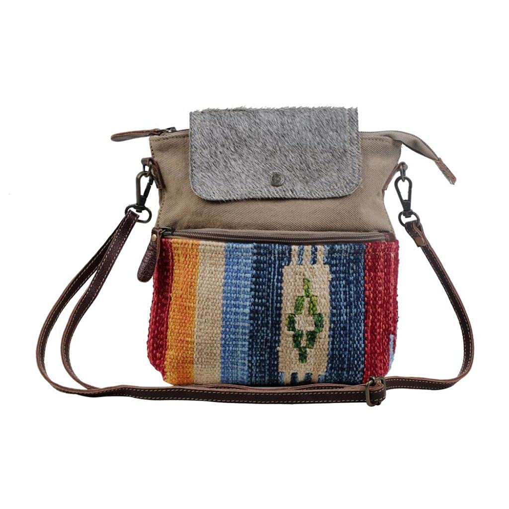 Myra Crossbody Bag - Upcycled Cotton & Cowhide Leather for Spring Fashion | Perfect for Daily Use & Travel