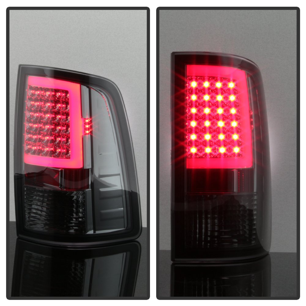 Xtune LED Tail Lights for Cars - Smoked Lens Red LED Brake Lights (ALT-ON-DR09-LBLED-SM) - Perfect for Night Driving & Enhanced Vehicle Safety
