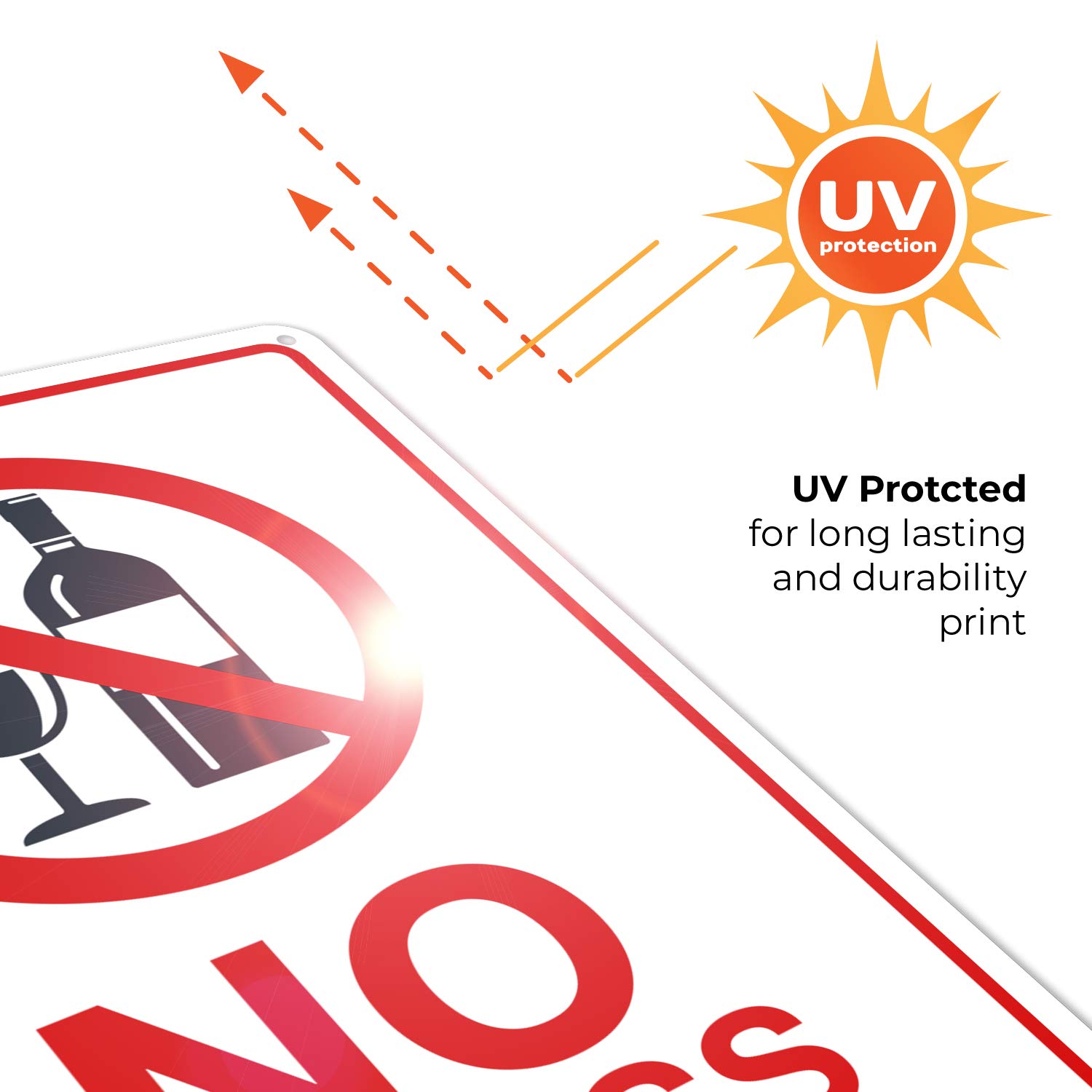 No Glass in Pool Area Sign - 10x14 Inches Rust-Free .040 Aluminum, Fade-Resistant, Made in USA - Durable Pool Safety Sign for Hotels, Resorts & Backyard Pools