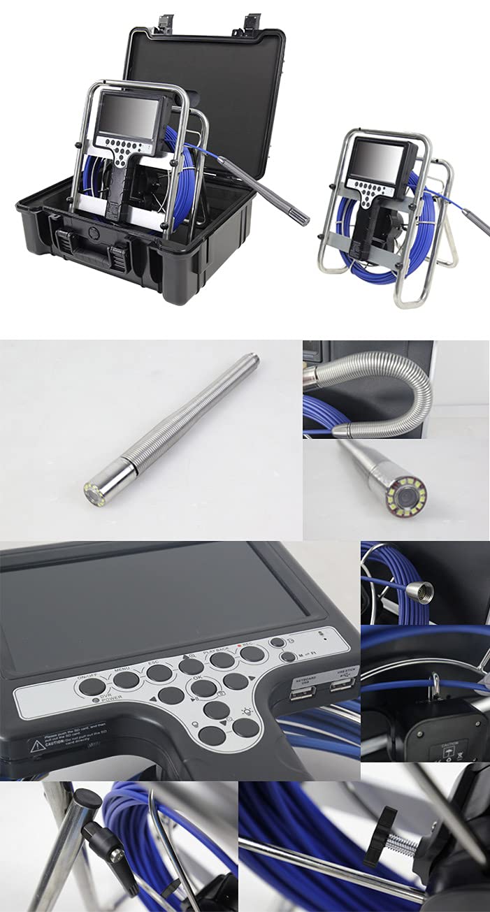 Vividia VS-22330plus 512Hz Self-Leveling Sewer Inspection Camera with 7