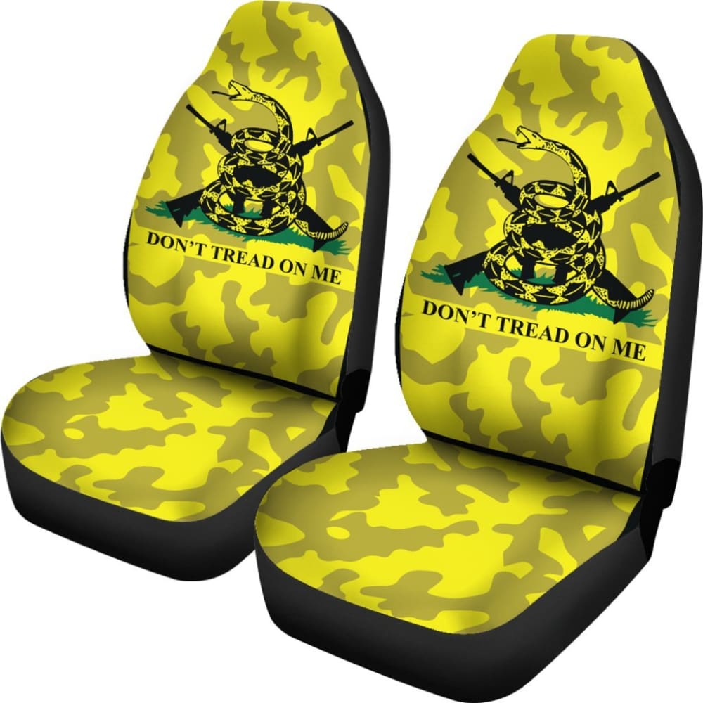 2nd Amendment 'Don't Tread On Me' Patriotic Car Seat Covers - American Flag Design for Trucks & SUVs - Perfect for Political Supporters & Freedom Lovers (Use for Road Trips, Daily Commutes & Car Shows)
