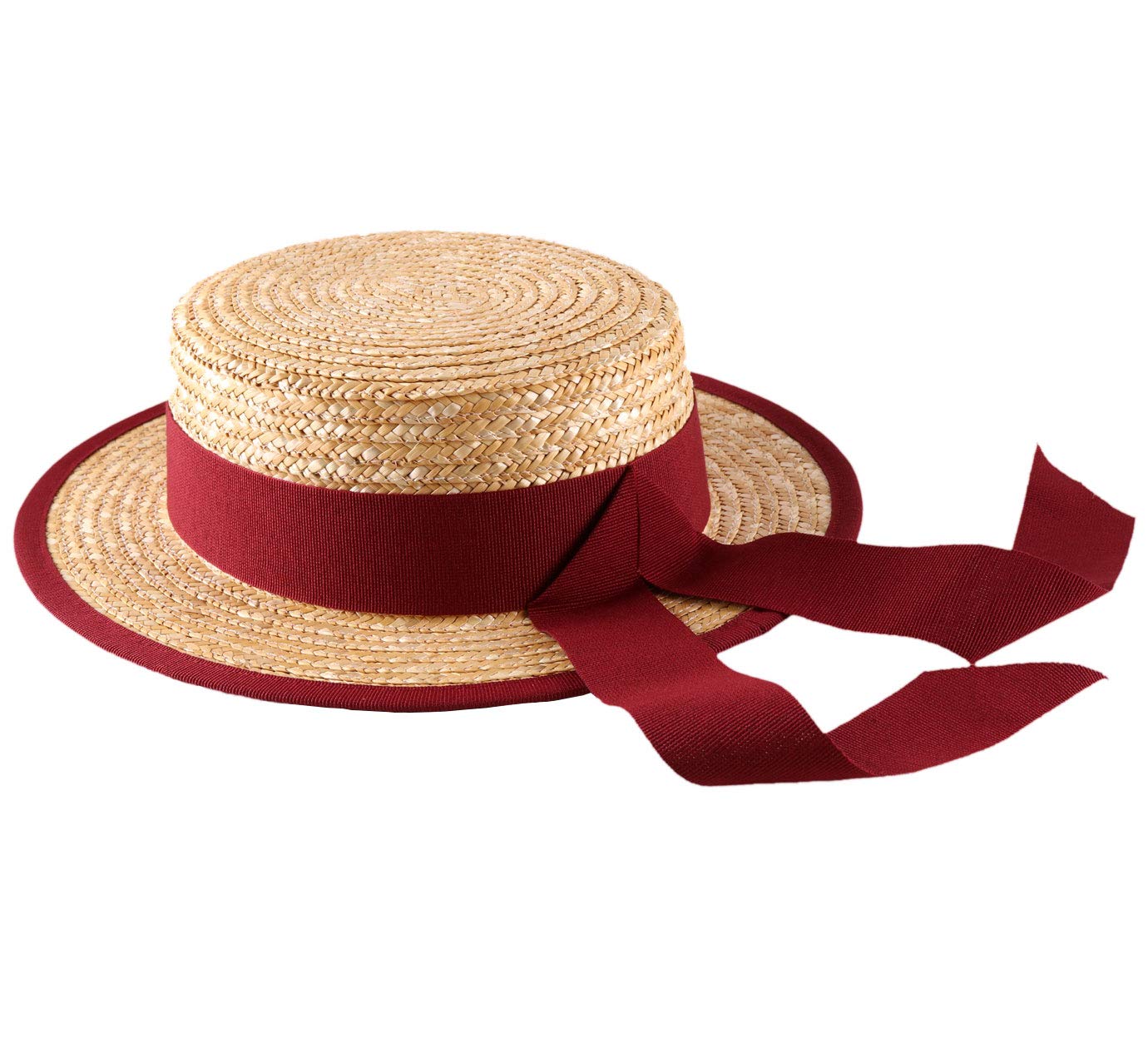 Stylish Gondolier Boater Hat - Classic Straw Hat for Men & Women - Perfect for Summer Outings, Weddings, and Venetian-Themed Parties