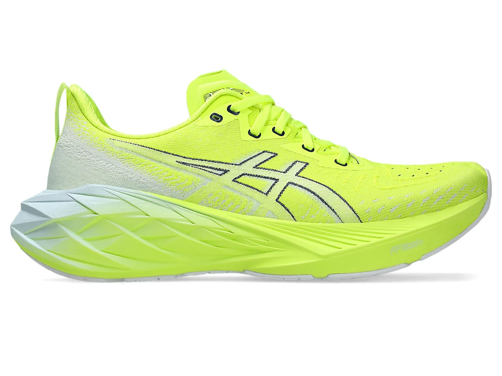 ASICS Men's NOVABLAST 4 Running Shoes - Safety Yellow/Cool Grey | Lightweight Cushioned Sneakers for Jogging, Gym & Daily Wear