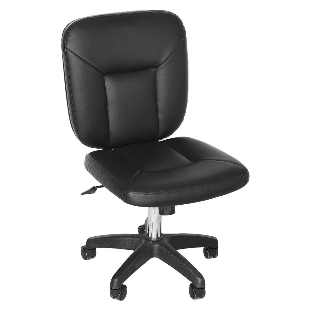 Naiflowers Low-Back Ergonomic Office Chair with Swivel Casters - Adjustable Height Rolling Computer Desk Chair for Home Office, Gaming & Work - Perfect for Long Hours of Sitting at Computer or Desk Work