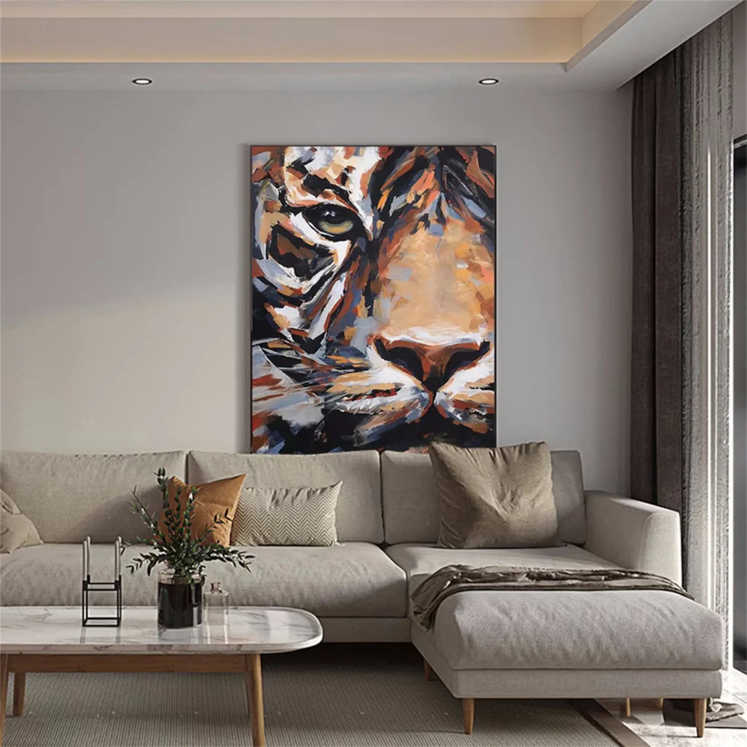 Animal Art Painting #AP071 - Handmade Canvas Wall Decor for Home & Office | Perfect for Living Room, Bedroom, or Gift