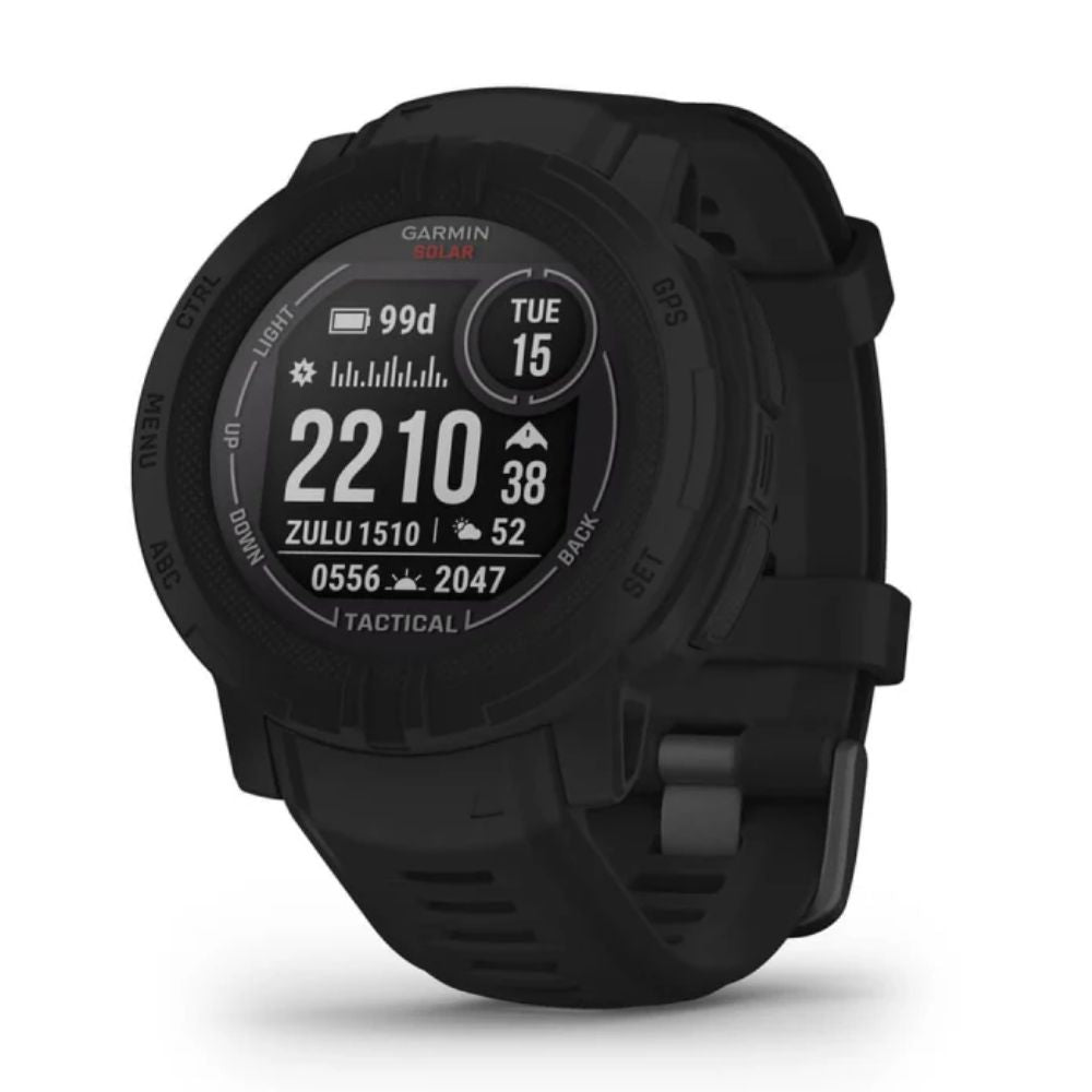 Garmin Instinct 2 Solar Tactical Smartwatch - Military-Grade GPS Watch with Jumpmaster Mode & NVG Compatibility | Outdoor Adventure, Hiking, Running & Tactical Use