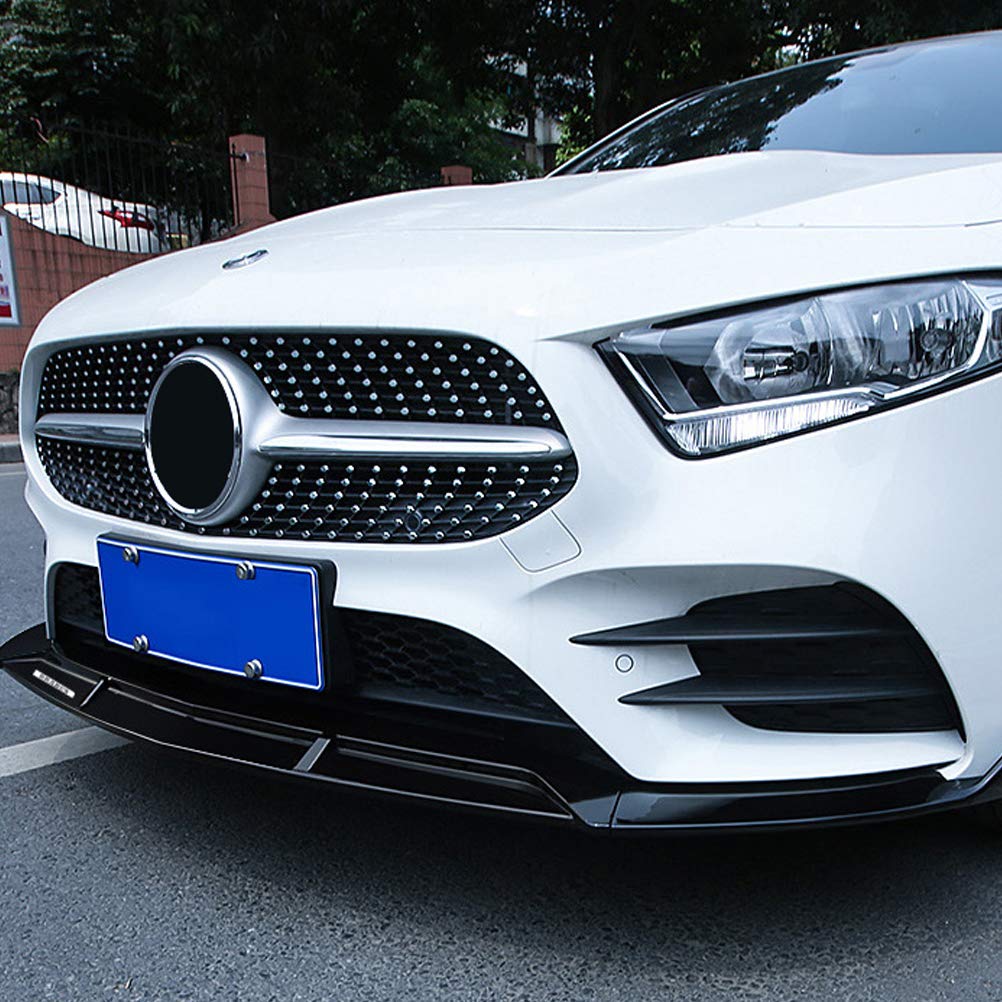 YOUNGERCAR ABS Gloss Black Front Bumper Lip Spoiler for 2016-2019 Mercedes-Benz W213 E-Class Sport Models - 3 Piece B Style Aerodynamic Kit | Enhances Appearance & Performance for Street Racing & Car Shows
