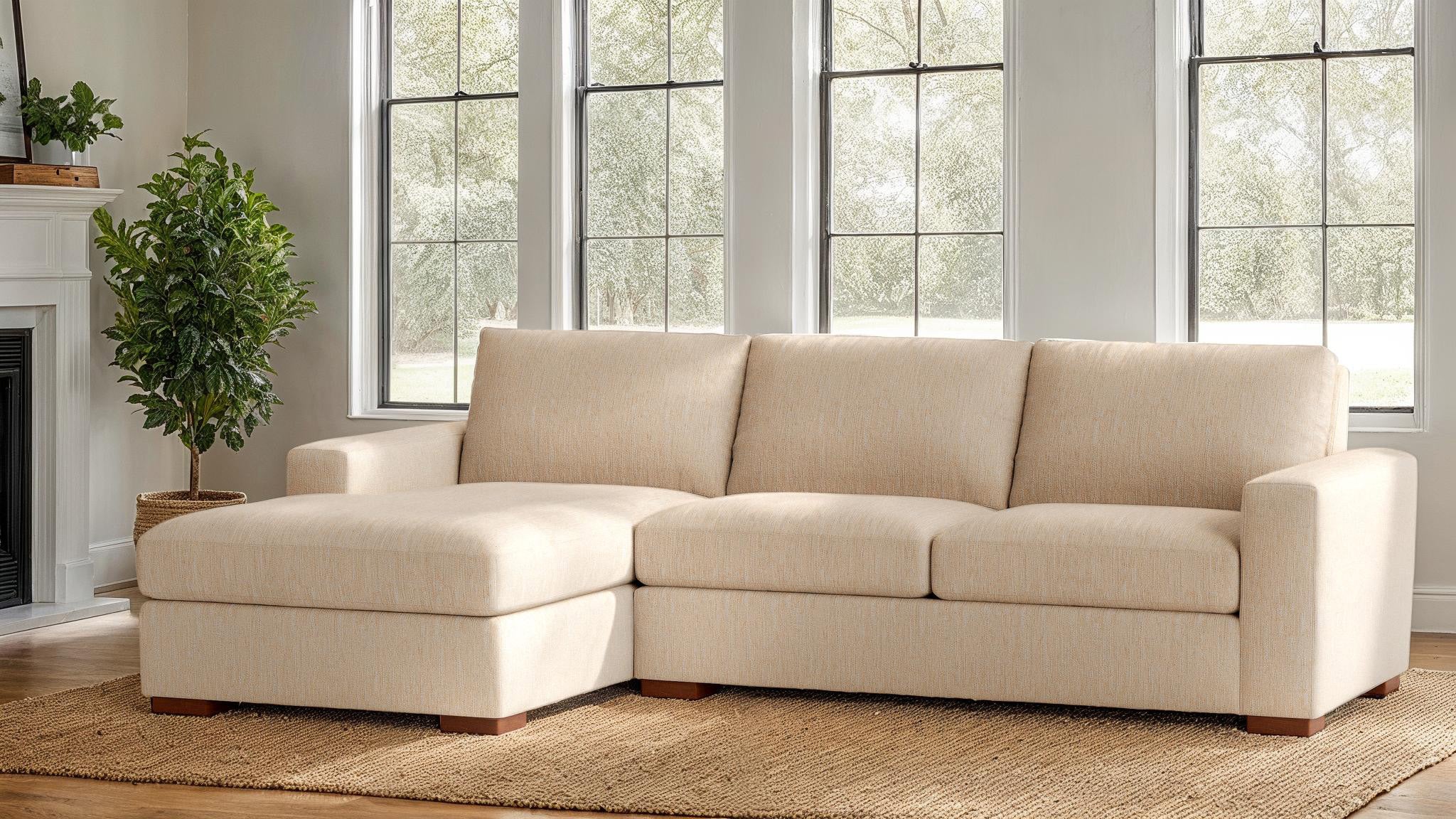 Comfortable Couch Potato Sofa with Chaise Lounge - Perfect for Living Room, Family Room & Home Theater Relaxation