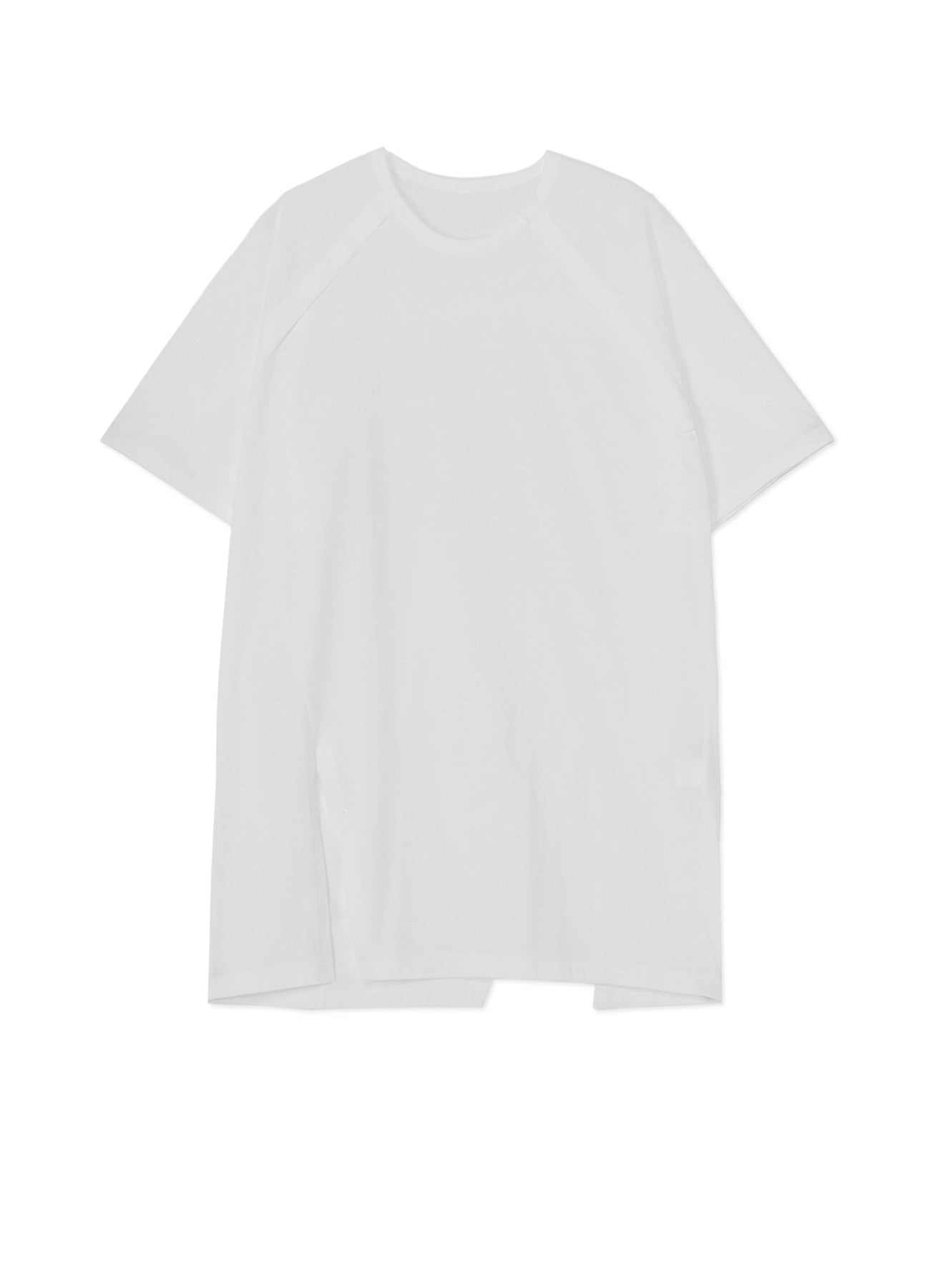 Soft Cotton Jersey Raglan T-Shirt with Front Slit & Short Sleeves - Casual Comfort Wear for Everyday Outfits, Street Style & Lounge