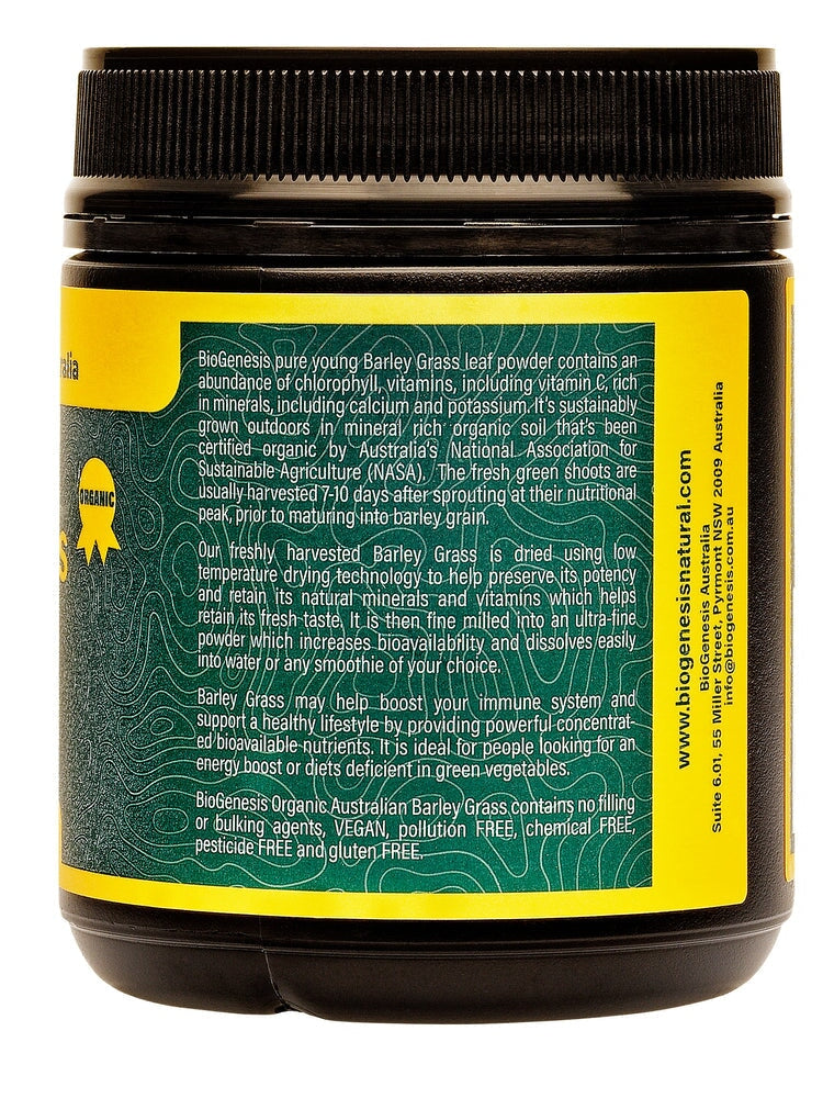 Organic Barley Grass Powder 150g - Australian Grown, Nutrient-Rich Superfood for Smoothies, Juices & Detox Drinks | Vegan, Gluten-Free Supplement for Energy & Wellness