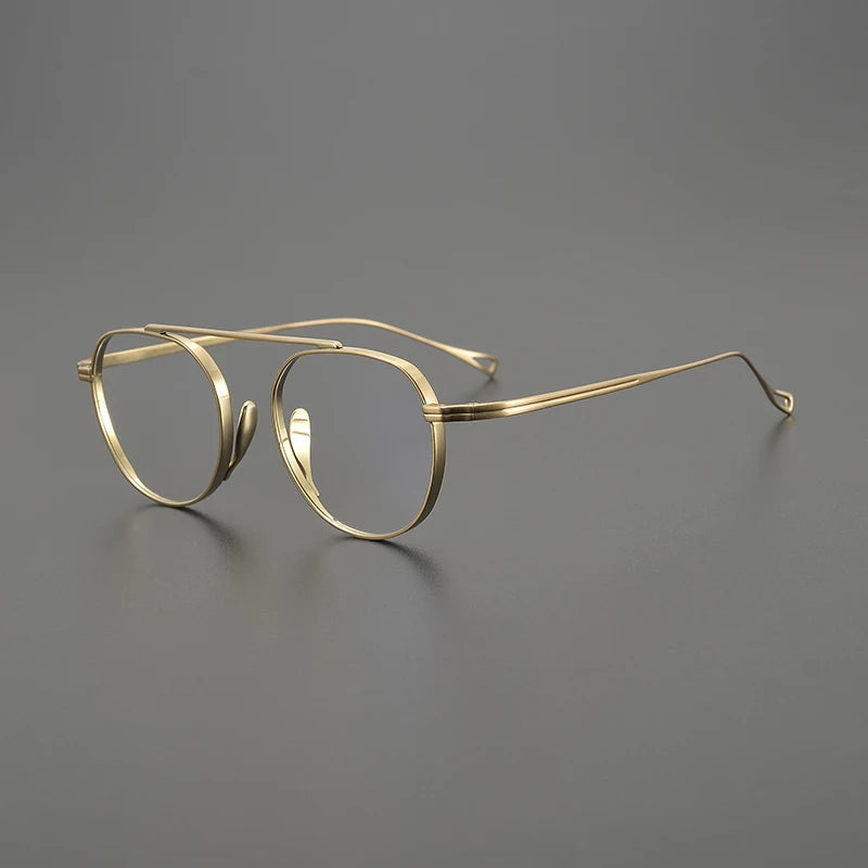 Stylish Unisex Black Titanium Square Frame Eyeglasses - Lightweight & Durable for Work, Reading & Fashion | Model 49503