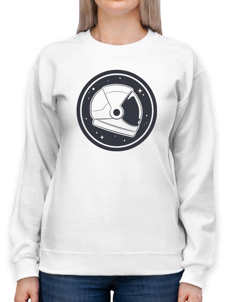 Astronaut Helmet Sweatshirt for Women - Space Themed Pullover Hoodie - SmartPrintsInk Designs - Perfect for Cosplay, Space Enthusiasts & Casual Wear
