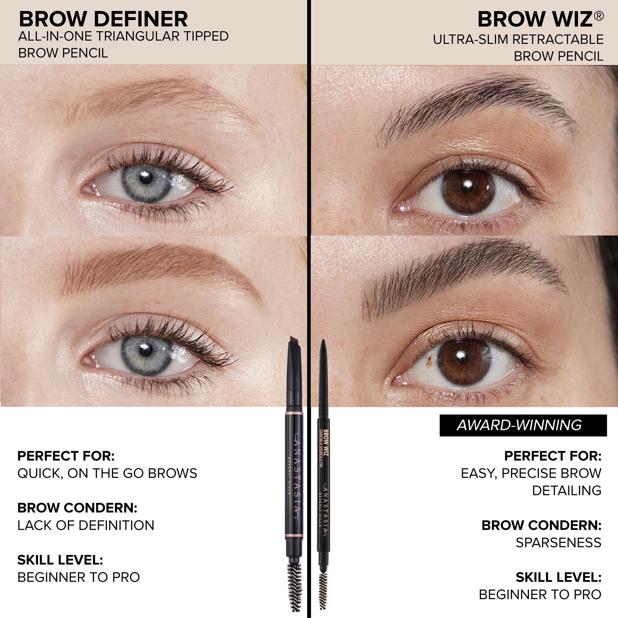 Anastasia Beverly Hills Brow Definer - Ultra-Slim Brow Pencil for Precise Shaping & Filling - Perfect for Everyday Makeup & Professional Use