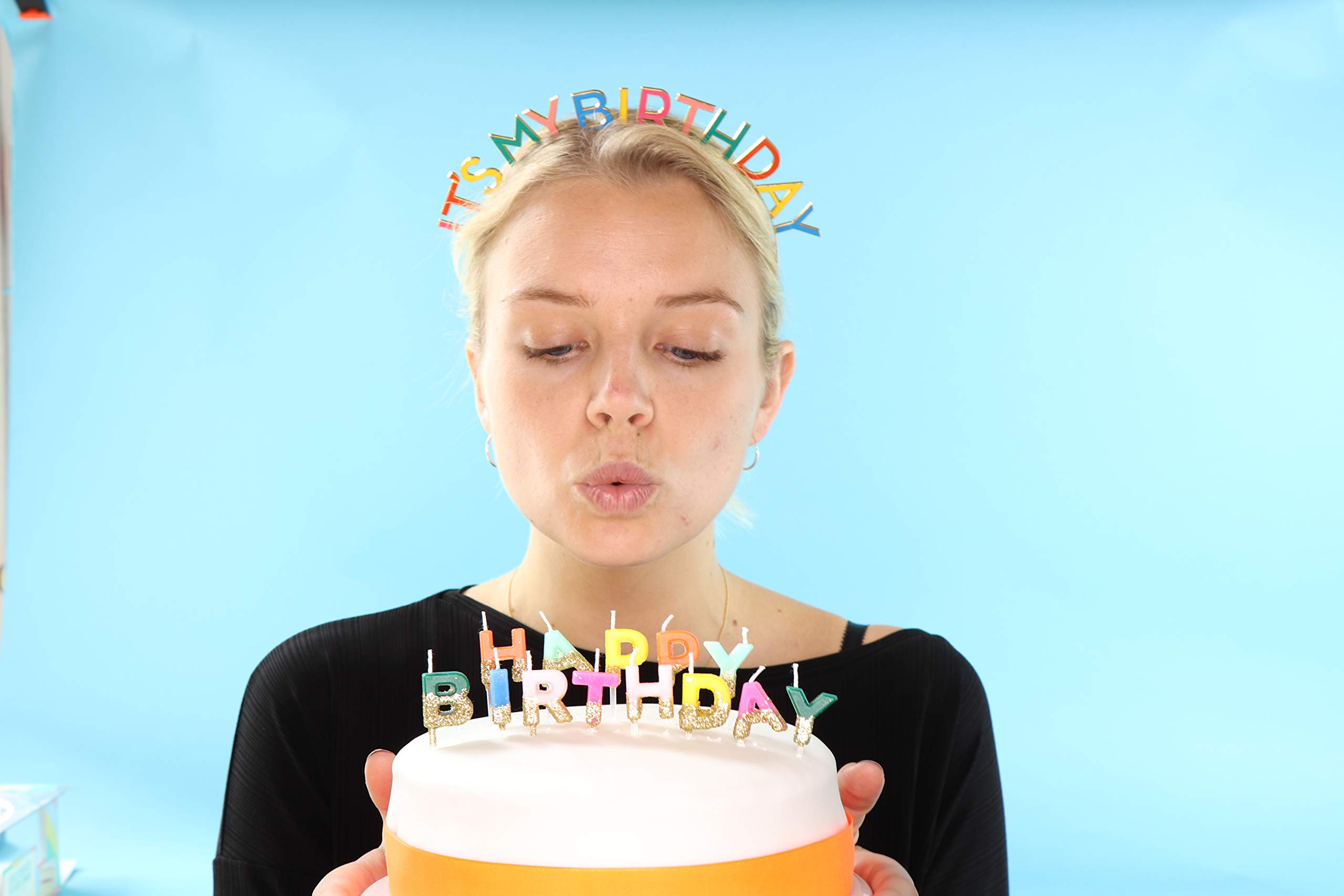 Talking Tables RAIN Rainbow 'It's My Birthday' Alloy Headband - Colorful Birthday Party Hair Accessory for Women & Girls - Perfect for Birthday Celebrations, Festivals & Costume Parties