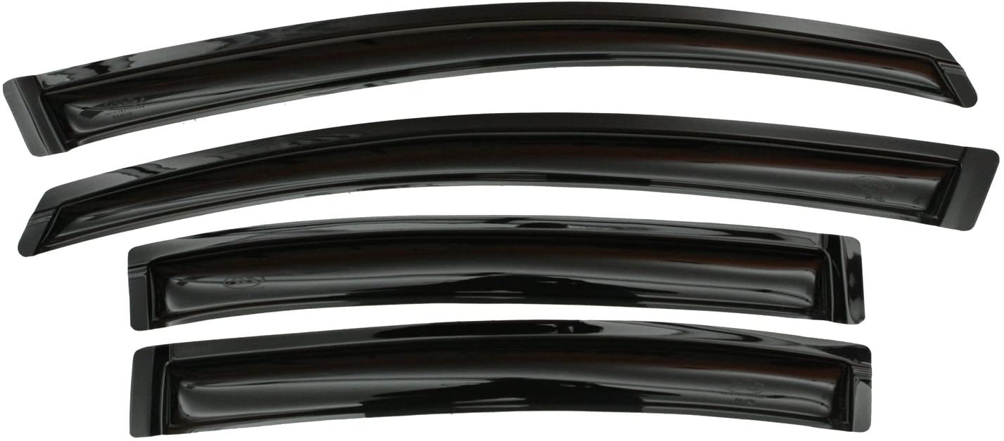 AVS 94462 Dark Smoke Window Visor Deflector Rain Guard for 2012-2015 Honda Civic Sedan - Reduce Wind Noise & Rain Protection While Driving