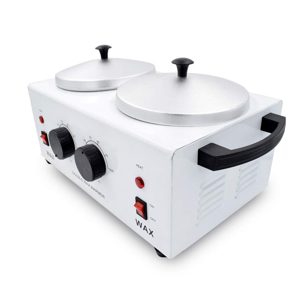 Professional Double Pot Wax Warmer for Beauty SPA & Salon - 1000CC Adjustable Temperature Wax Heater for Hair Removal & Skin Care - Perfect for Home Use, Waxing Services & Esthetician Treatments
