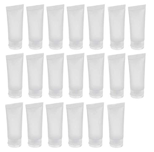 20Pcs 15ml/0.5oz Refillable Plastic Travel Cosmetic Tubes with Flip Top Lids - Empty Squeeze Bottles for Makeup, Shampoo, Toothpaste & Facial Cleanser - Perfect for Travel, Sample Storage & DIY Beauty Products