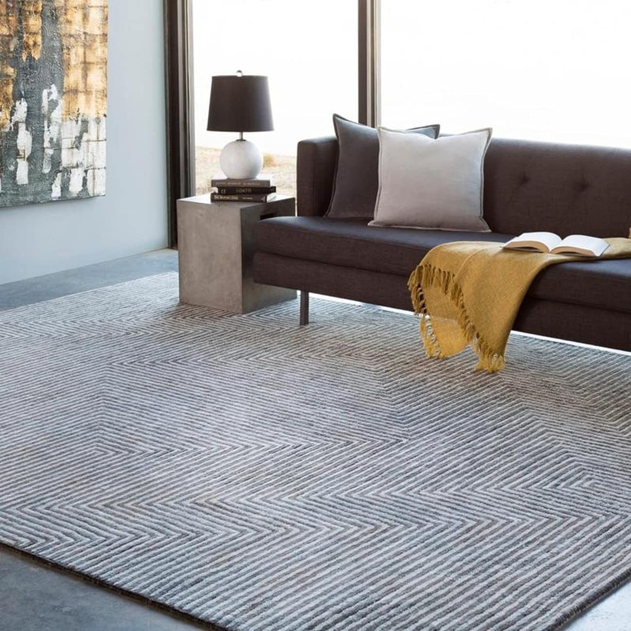 Mark&Day 2x3 Calais Modern Light Gray Area Rug - Soft Grey Beige White Carpet for Living Room, Bedroom, Kitchen - Perfect for Cozy Home Decor & High Traffic Areas (2' x 3')