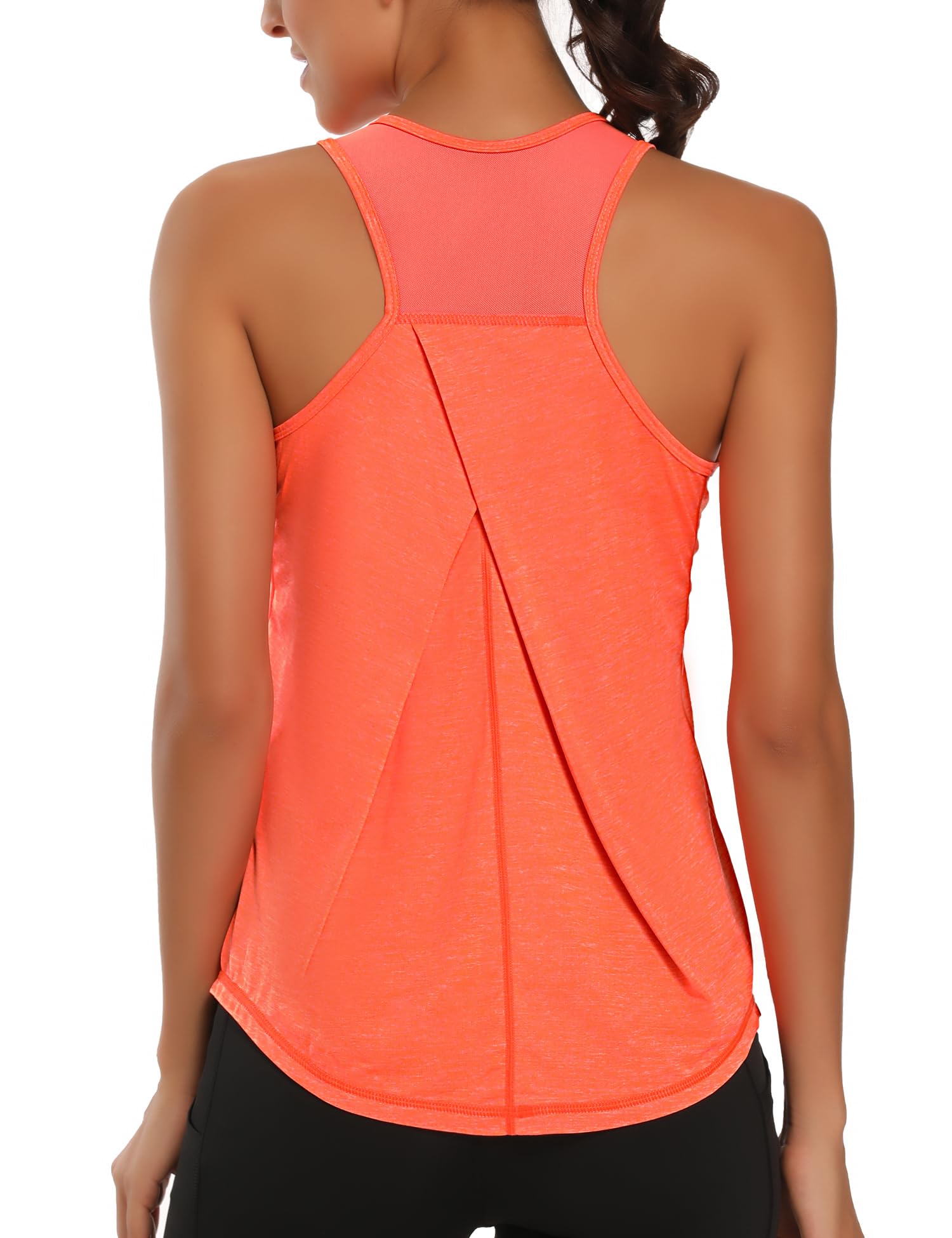 5 Pack Women's Workout Tops - Breathable Mesh Racerback Tank Tops for Yoga, Gym & Running | Sleeveless Athletic Shirts for Women | Perfect for Fitness, Pilates & Summer Workouts