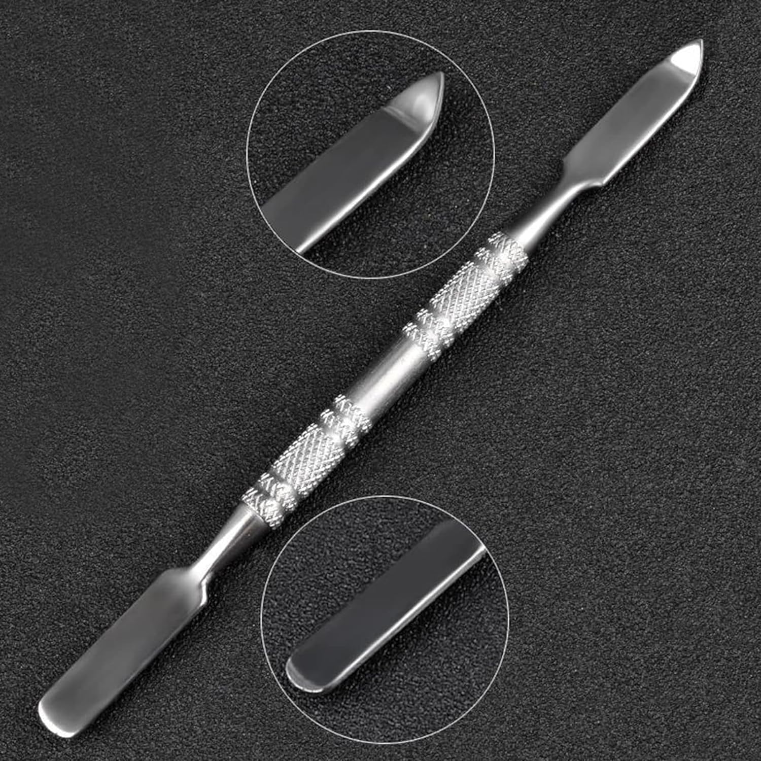 2 Pcs Resin Nail Art Palette with Spatula - Gray & Pink Nail Polish Mixing Plate for Professional & DIY Manicures - Perfect for Nail Salons, Home Use & Creative Nail Designs