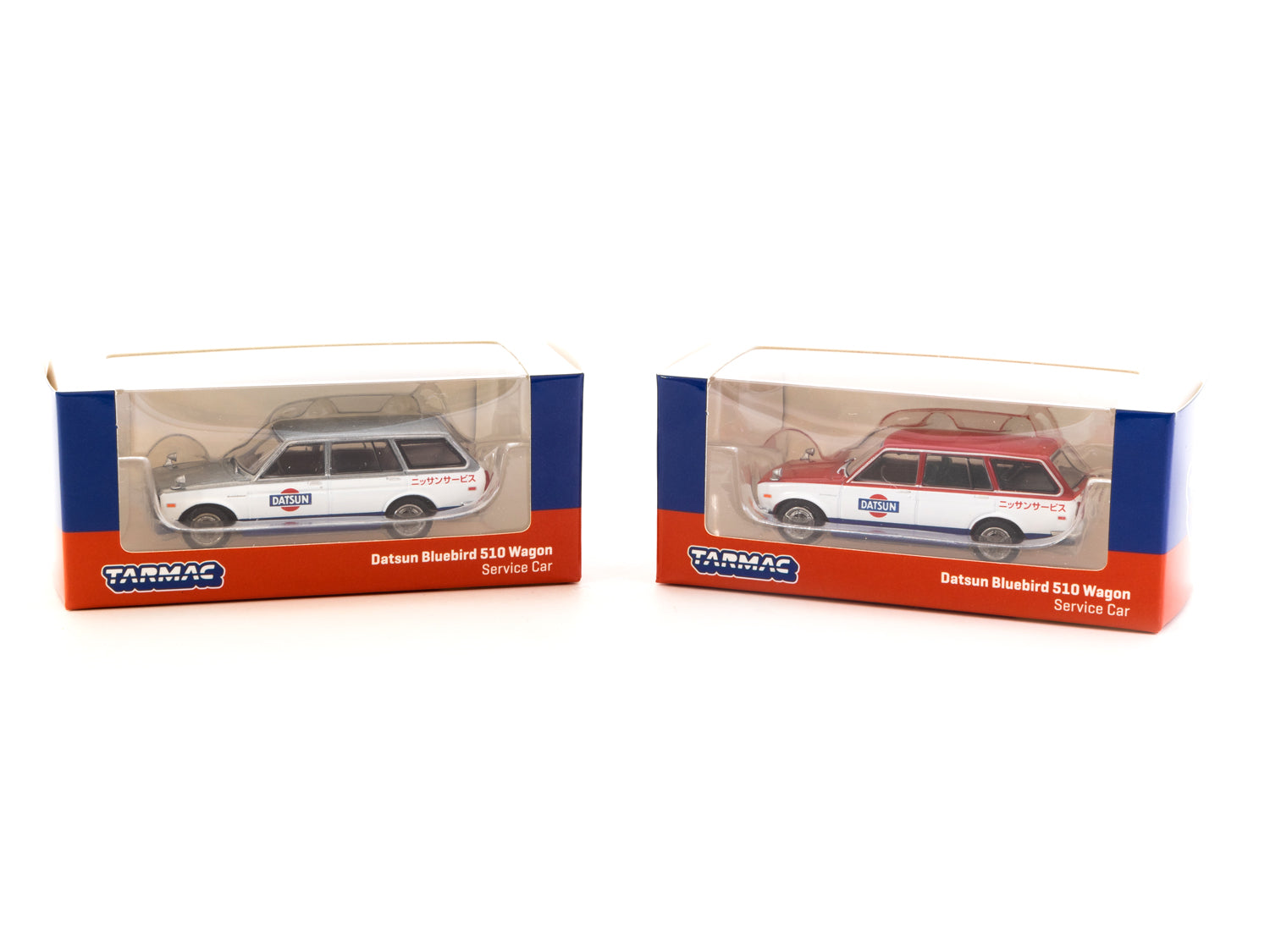 Tarmac Works 1/64 Scale Datsun Bluebird 510 Wagon Service Car Diecast Model - Collectible Miniature Vehicle for Display, Gifts & Racing Scenes | GLOBAL64