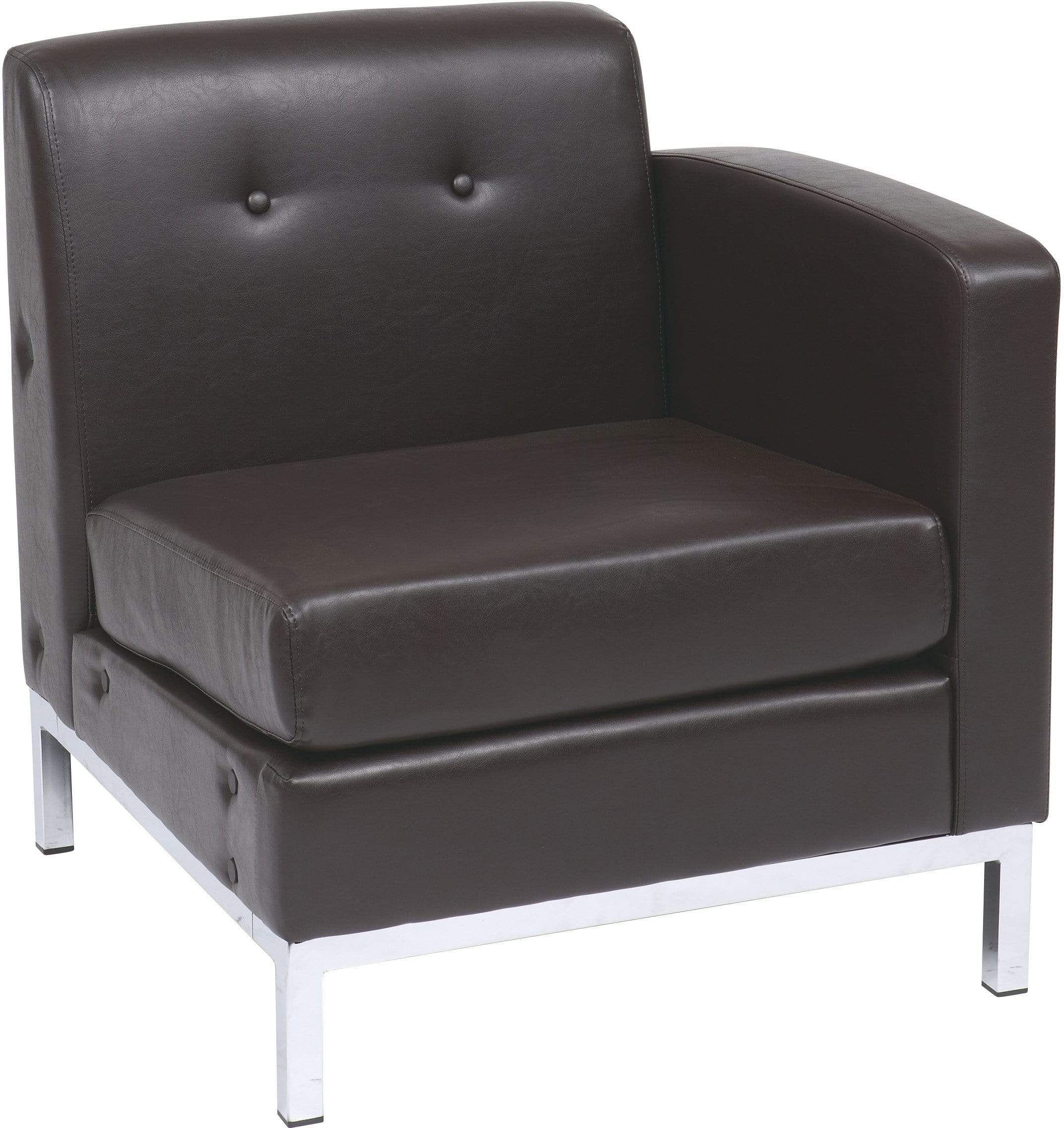 Ave Six Wall Street Right Arm Facing Modular Sofa [WST51RF] - Modern Sectional Sofa for Living Room, Home Theater & Office Lounge
