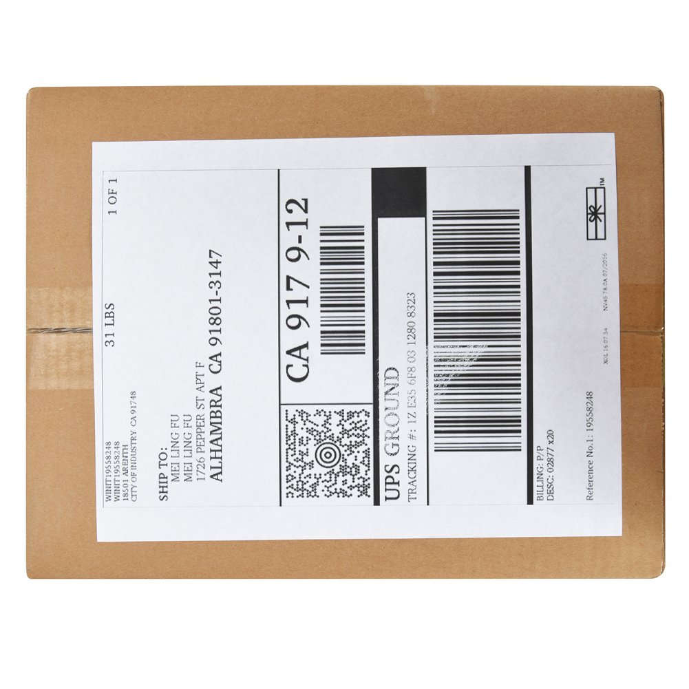 9527 Full Sheet Shipping Labels 8.5 x 11 Inches - 3000 Blank White Self-Adhesive Sticker Paper for Laser & Inkjet Printers - Perfect for Address Labels, Packaging, and Mailing Services