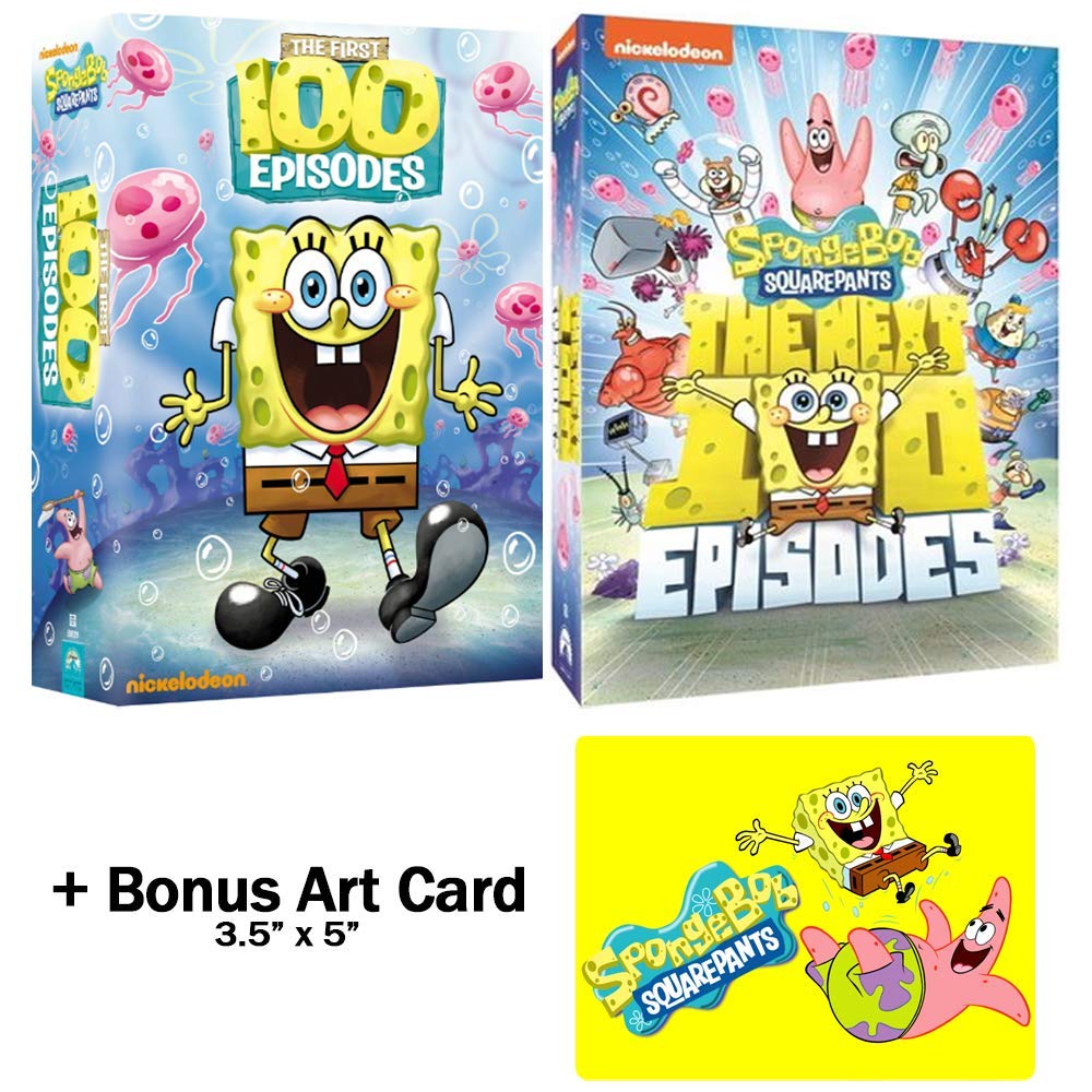 SpongeBob SquarePants Complete Seasons 1-10 DVD Box Set - 200 Episodes with Bonus Collectible Art Cards | Kids Cartoon Gift, Family Entertainment, Birthday Present
