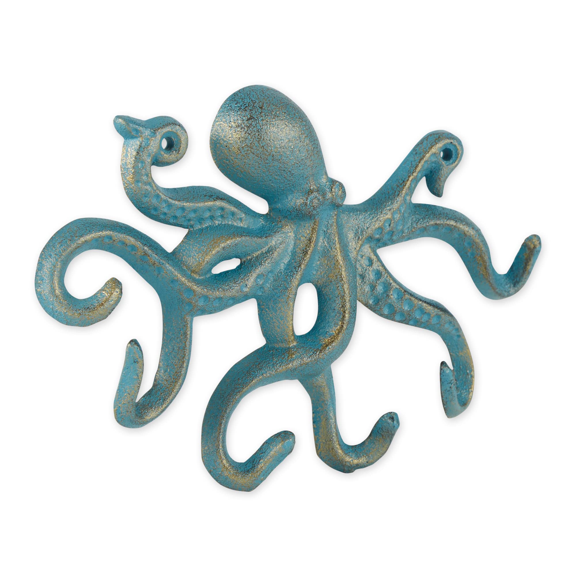 DII Decorative Cast Iron Wall Hook Collection - Octopus Design for Hanging Coats, Hats & Keys | Perfect for Entryway, Bedroom & Bathroom Organization