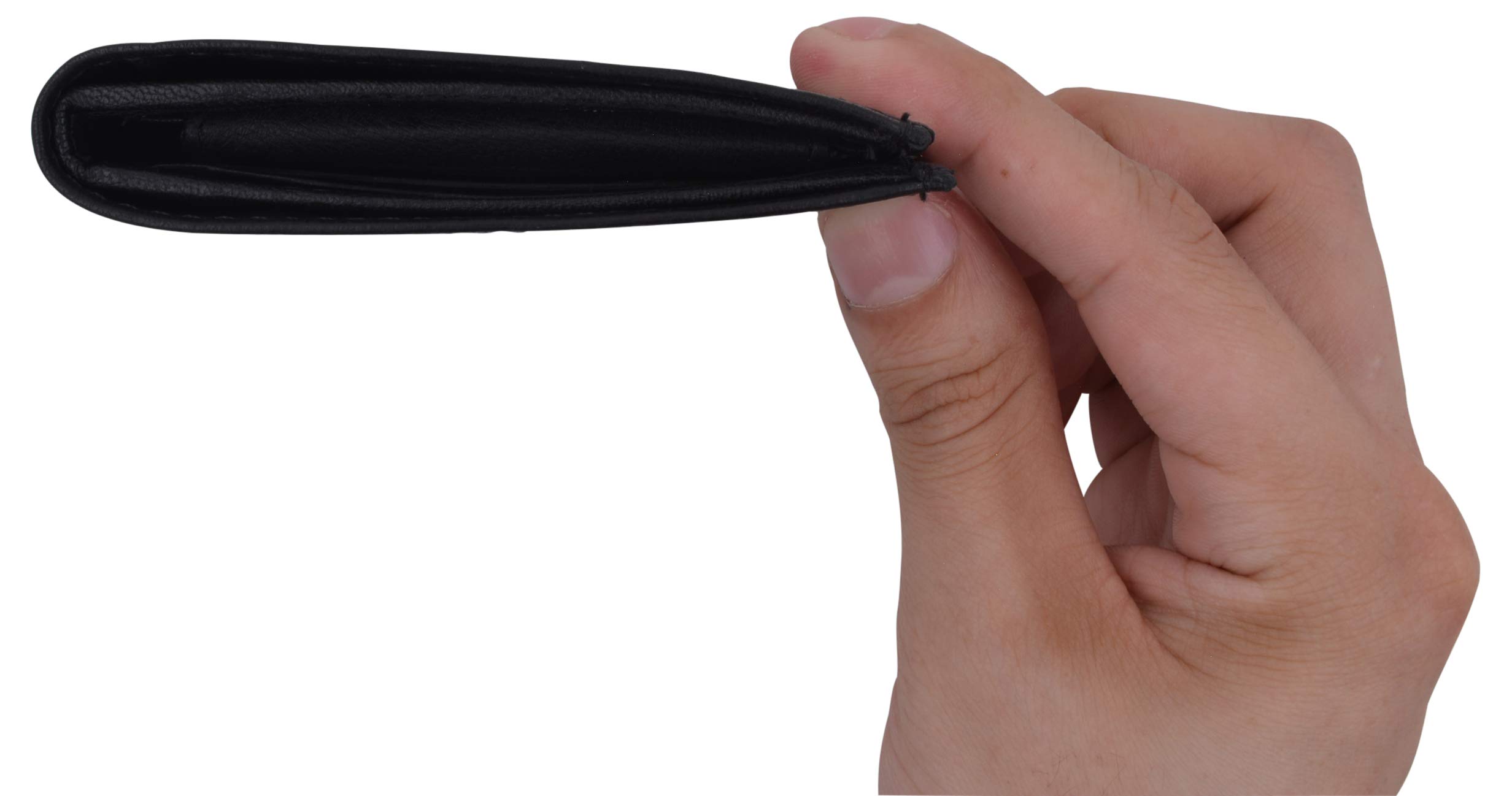 MARSHAL Boys Slim Compact Card and Coin Pocket Bifold Leather Wallet - RFID Blocking - Perfect for School, Travel & Everyday Use