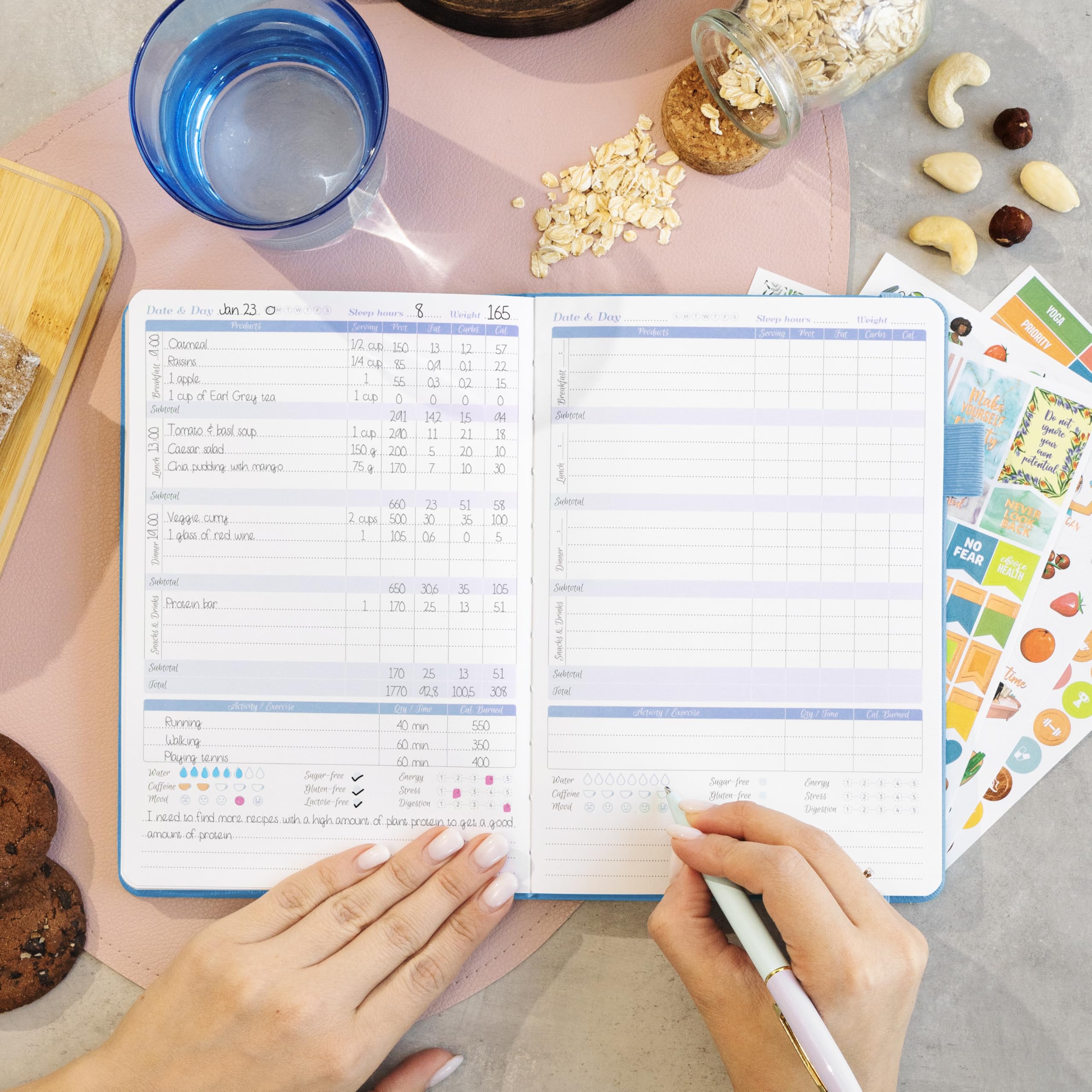 GoGirl Wellness Planner - Diet & Fitness Journal for Weight Loss Tracking | Meal & Exercise Tracker for Healthy Lifestyle