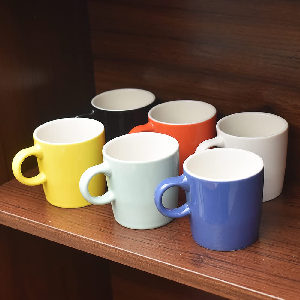 homEdge Mini Porcelain Espresso Cup Set - 4oz (120ml) Tiny Ceramic Coffee Mugs for Espresso, Tea & Cappuccino - 6-Pack White Demitasse Cups - Perfect for Home, Cafe & Gifts